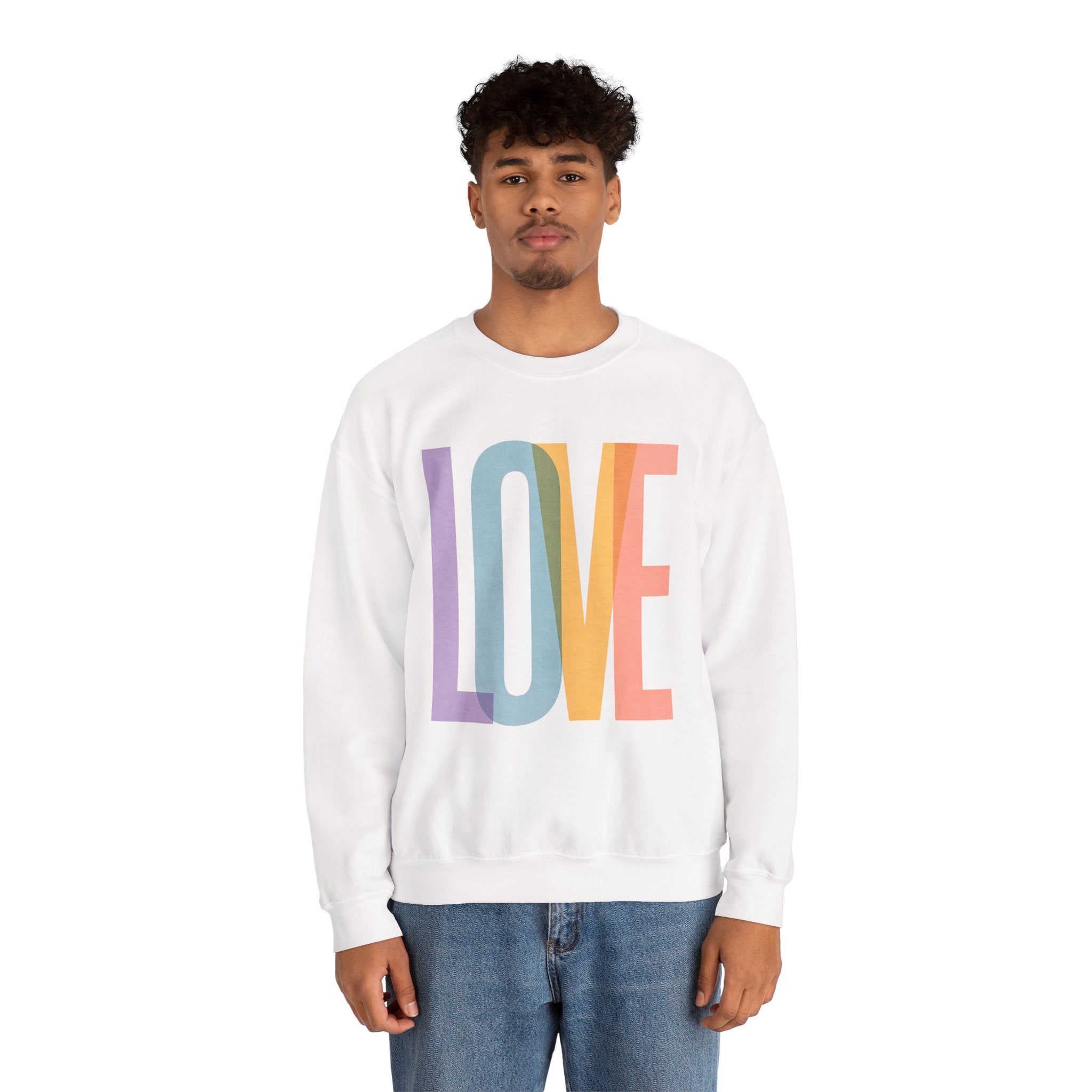 Love Sweatshirt | Cozy Crewneck for Couples, Gift for Valentine's Day, Casual Wear, Everyday Comfort, Trendy Apparel | LZP Tees