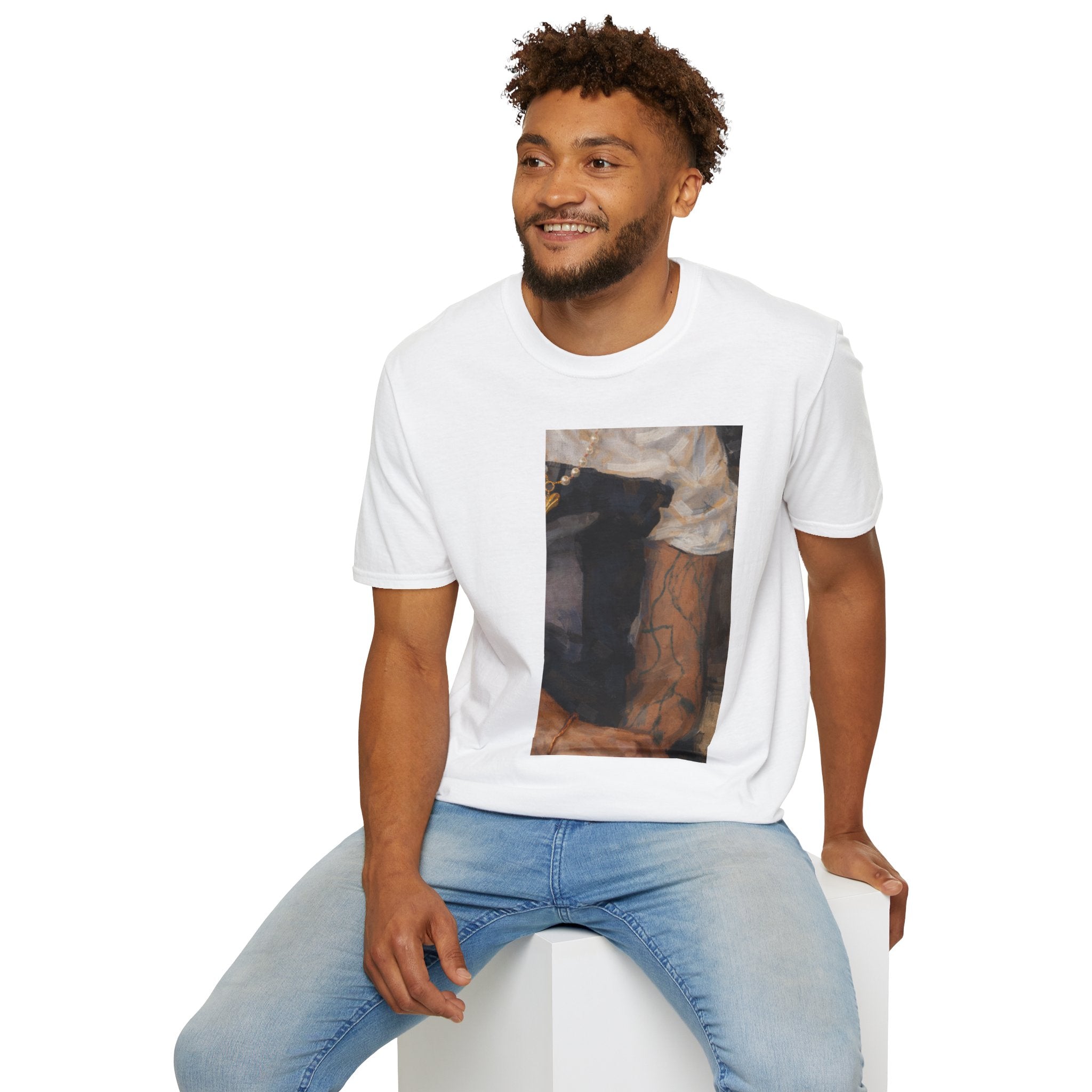 Artistic Fragment Print T‑Shirt