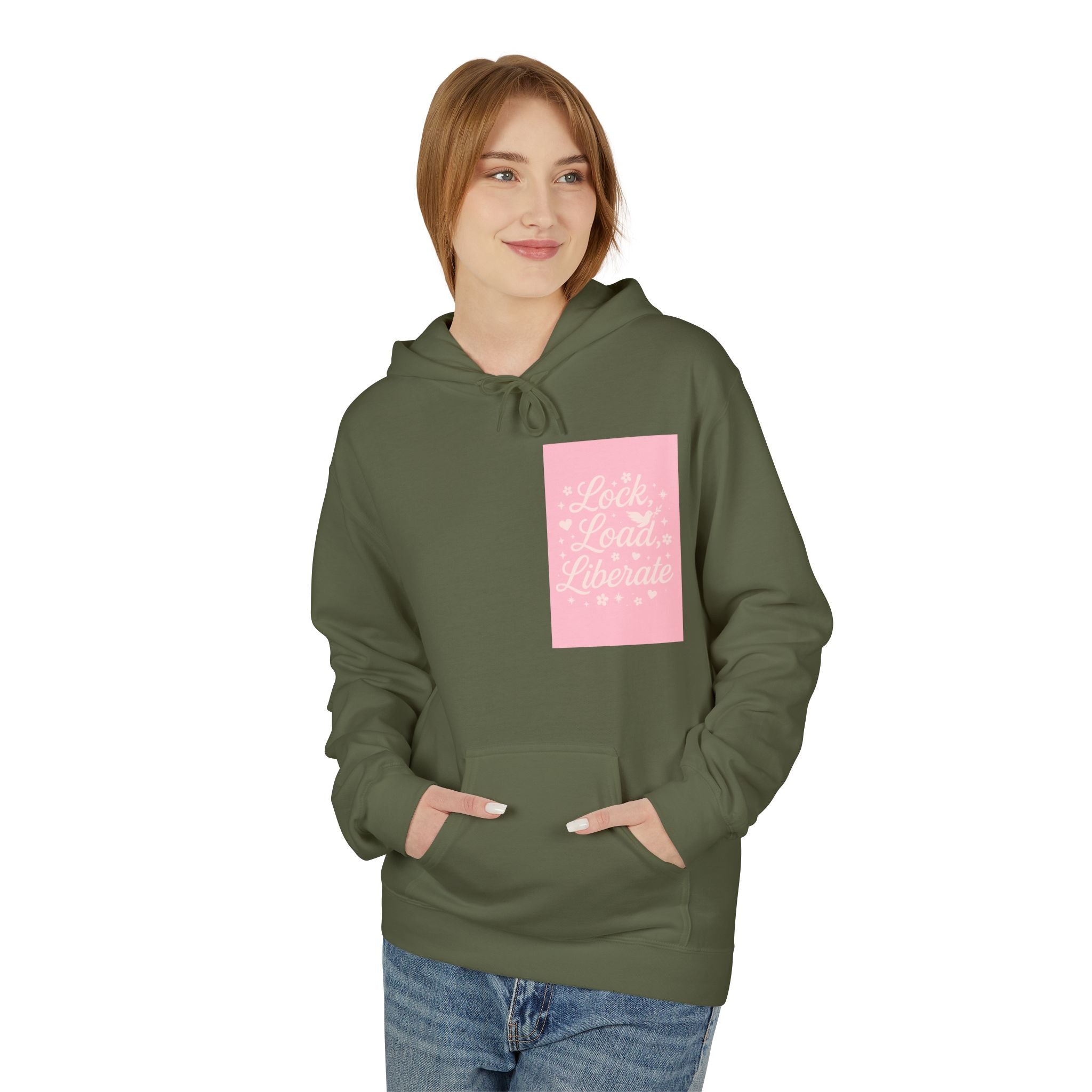 Lock, Load, Liberate Fleece Hoodie - Unisex Softstyle for Comfort and Freedom T-Shirt | LZP Tees