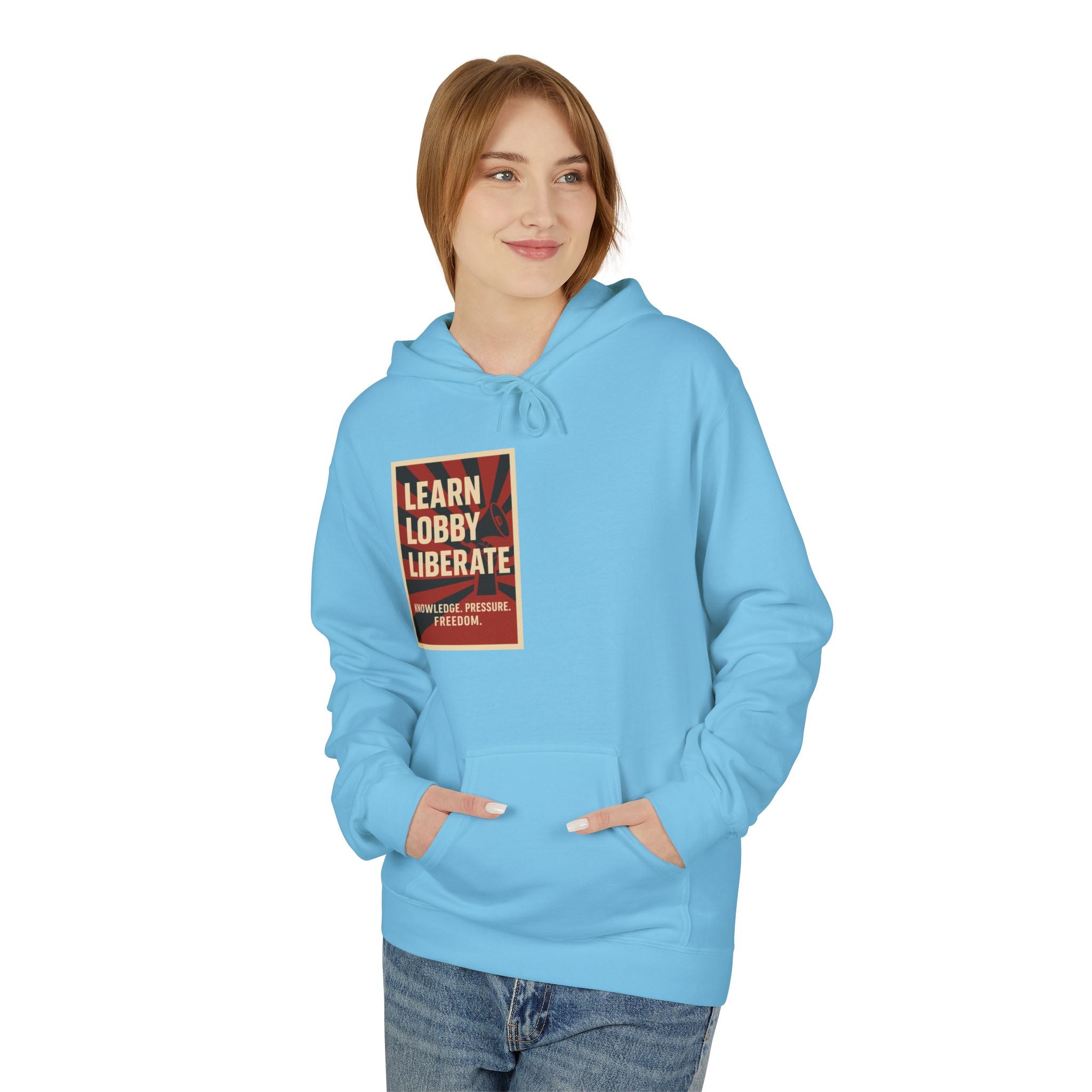 Learn Lobby and Liberate Fleece Hoodie - Unisex Softstyle for Comfort and Freedom T-Shirt | LZP Tees