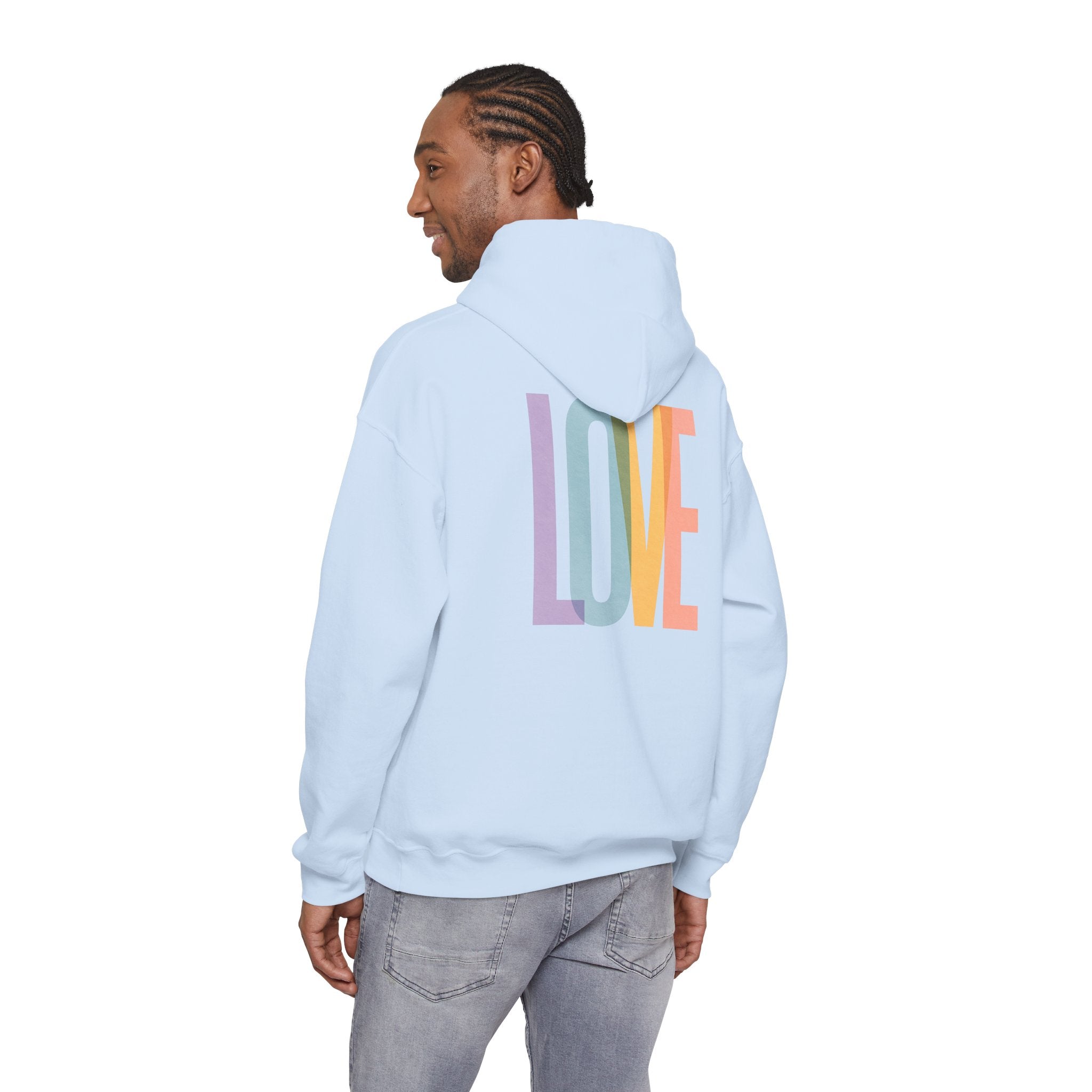 'LOVE' Unisex Hoodie Front and Back Print - Cozy Gift for Friends, Valentine's Day, Casual Wear, Trendy Fashion, Spirit Wear T-Shirt | LZP Tees