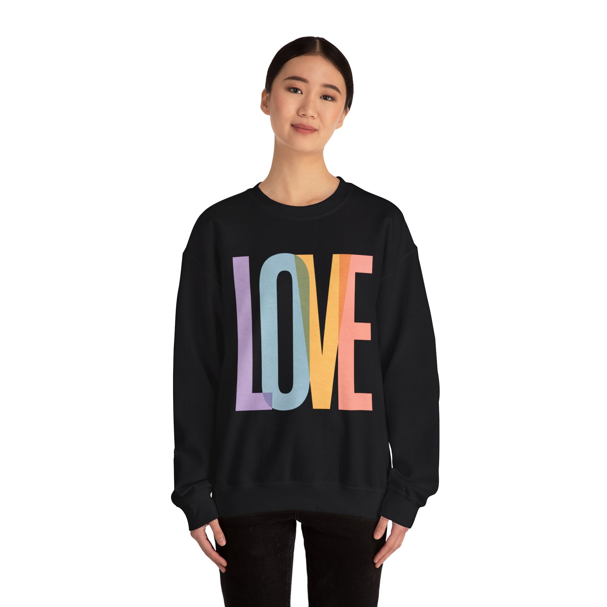 Love Sweatshirt | Cozy Crewneck for Couples, Gift for Valentine's Day, Casual Wear, Everyday Comfort, Trendy Apparel | LZP Tees
