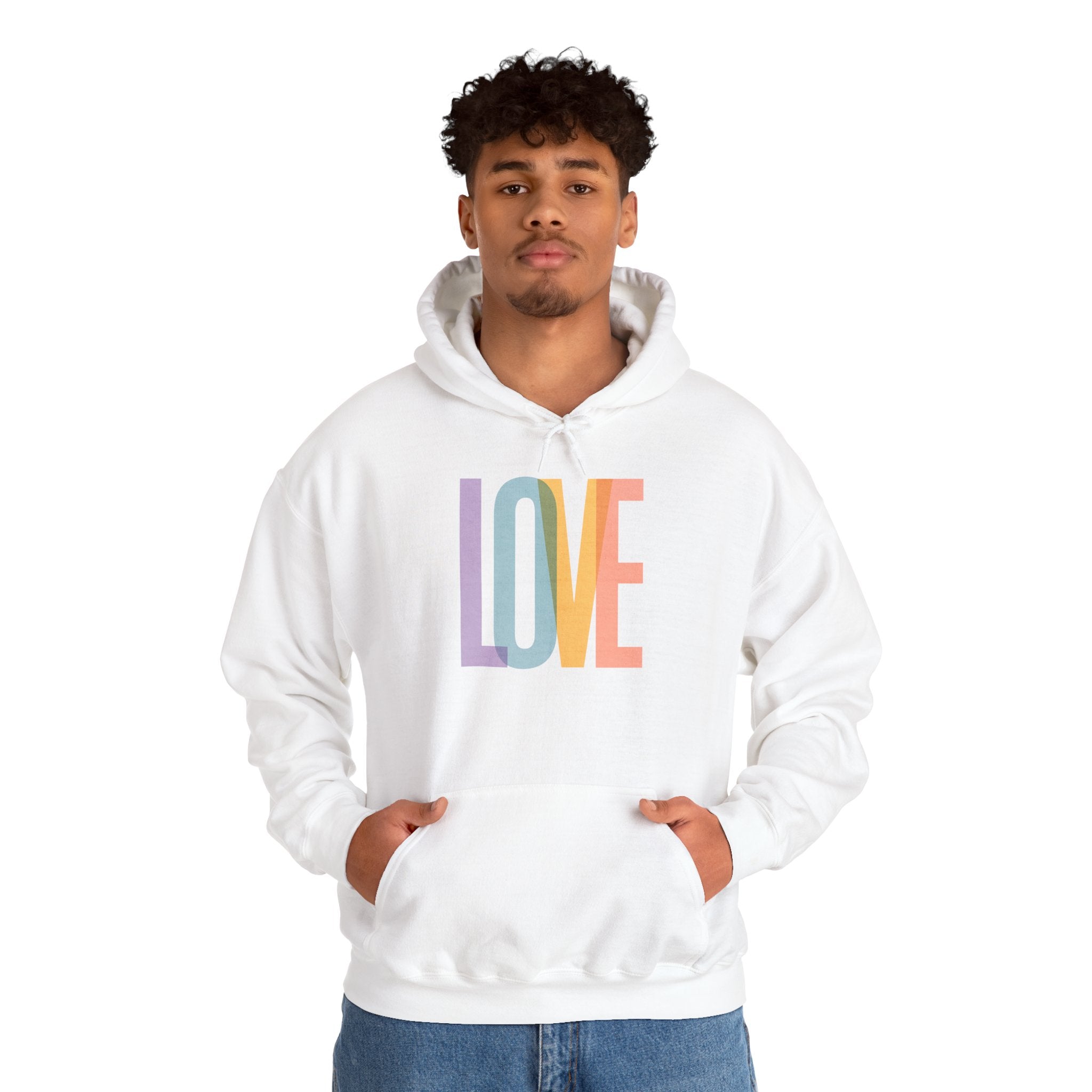 'LOVE' Unisex Hoodie Front and Back Print - Cozy Gift for Friends, Valentine's Day, Casual Wear, Trendy Fashion, Spirit Wear T-Shirt | LZP Tees
