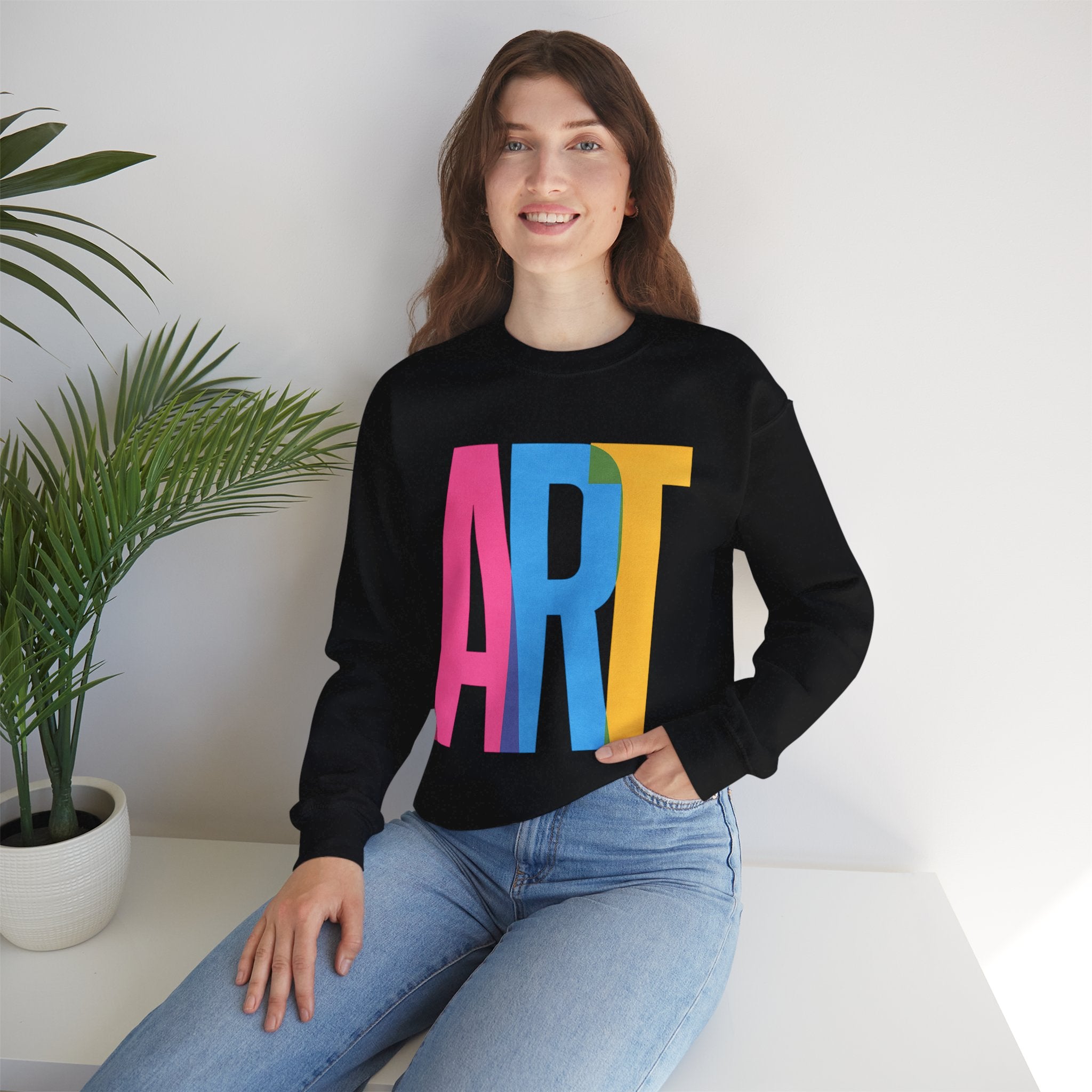 Art Sweatshirt | Cozy Crewneck for Couples, Gift for Valentine's Day, Casual Wear, Everyday Comfort, Trendy Apparel | LZP Tees
