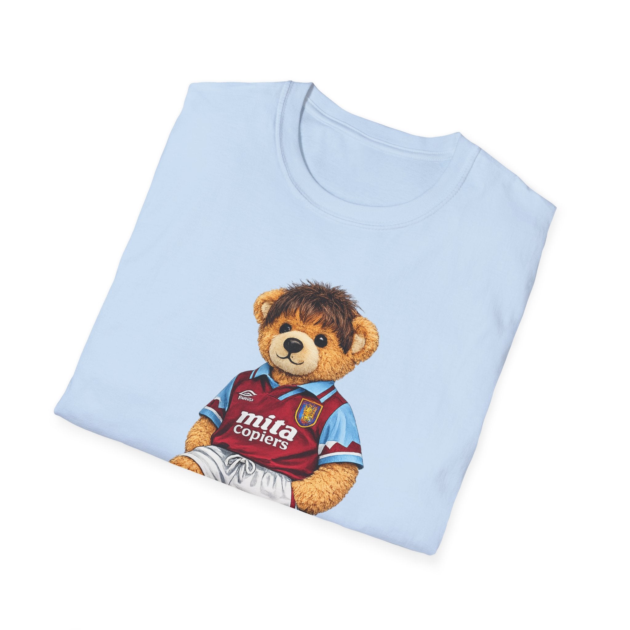Aston Villa 90s Football Bear T-Shirt – Villa Park Retro Graphic Tee