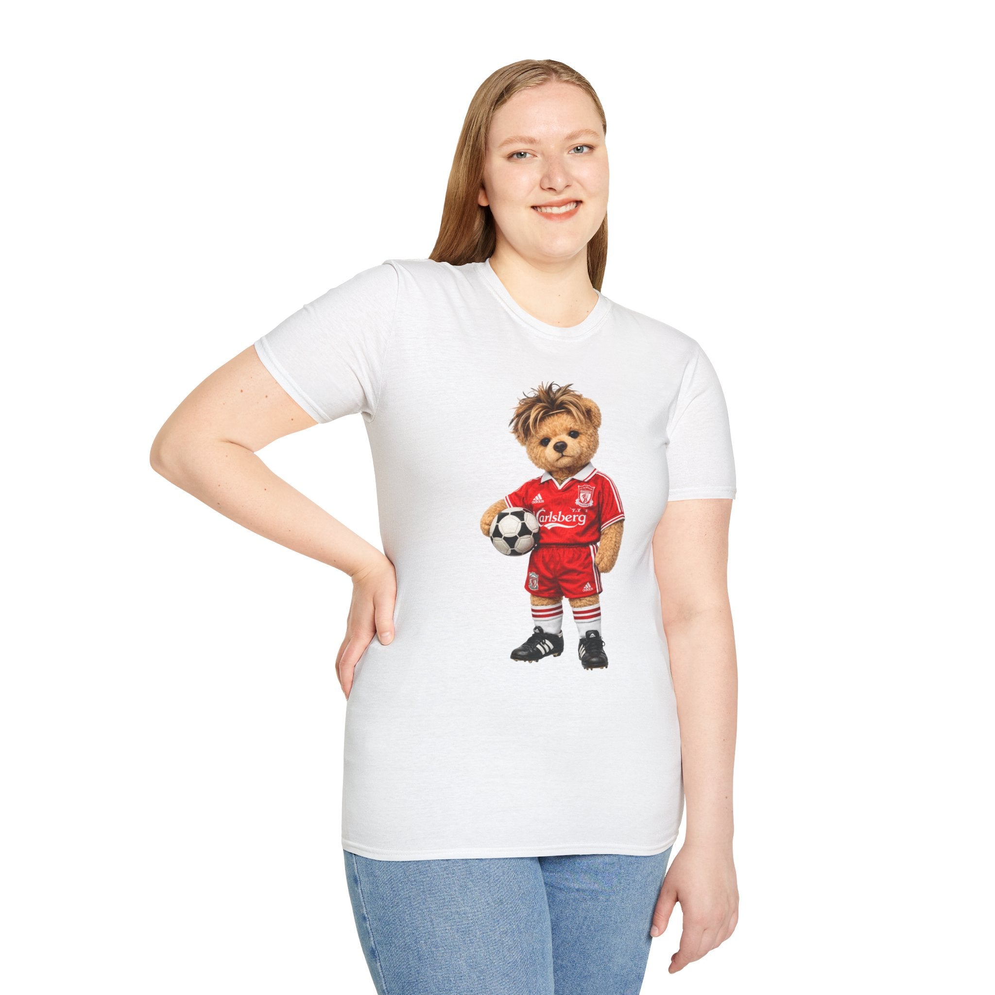 Anfield Icon Bear – 90s Liverpool Football Graphic Tee