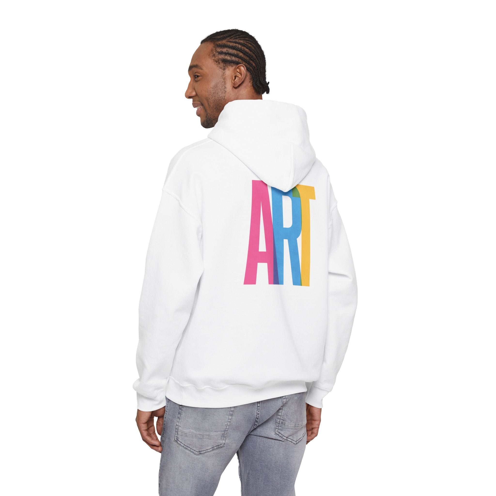 ART Unisex Hoodie Front and Back Print - Cozy Gift for Friends, Valentine's Day, Casual Wear, Trendy Fashion, Spirit Wear T-Shirt | LZP Tees