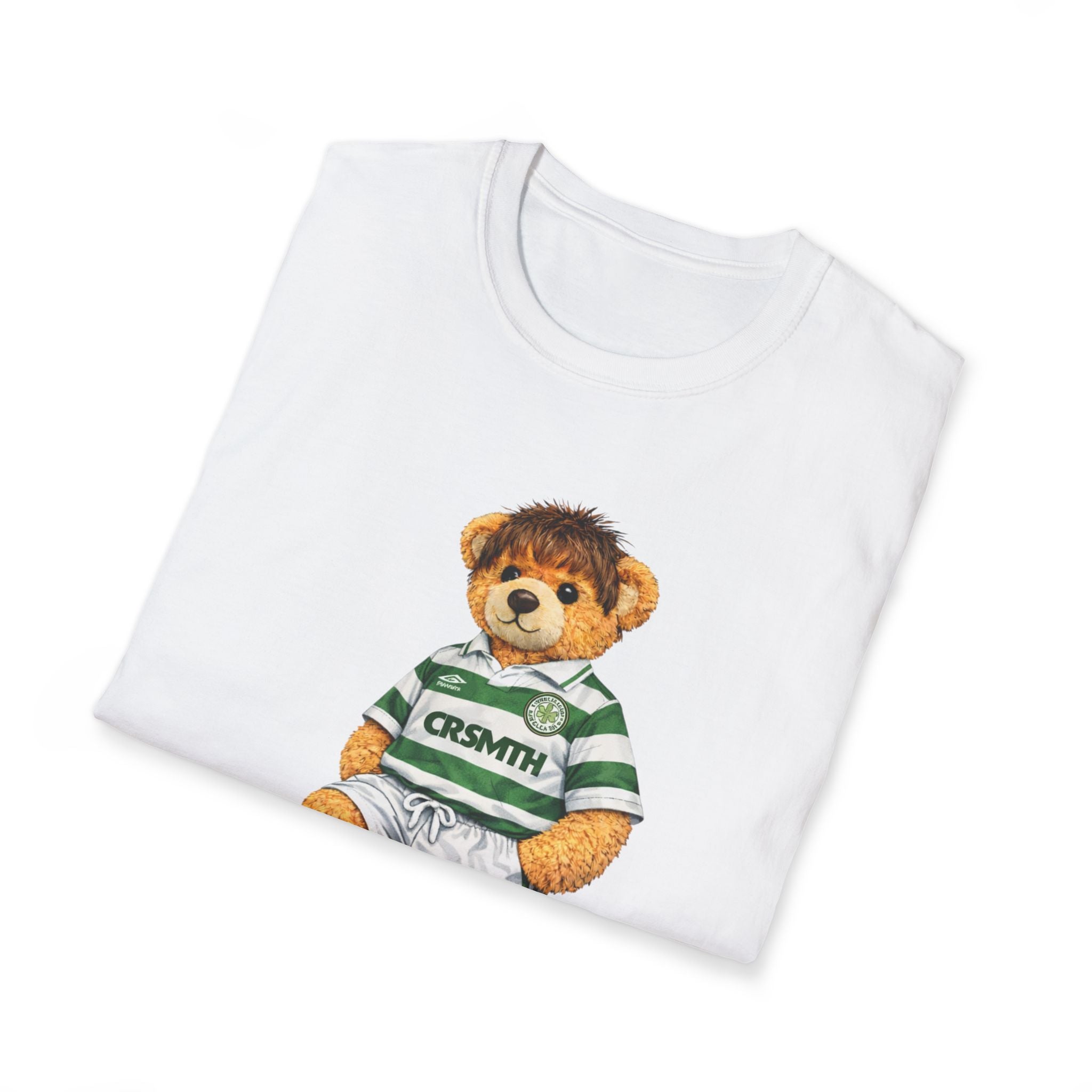 Celtic 90s Football Bear T-Shirt – Parkhead Retro Graphic Tee