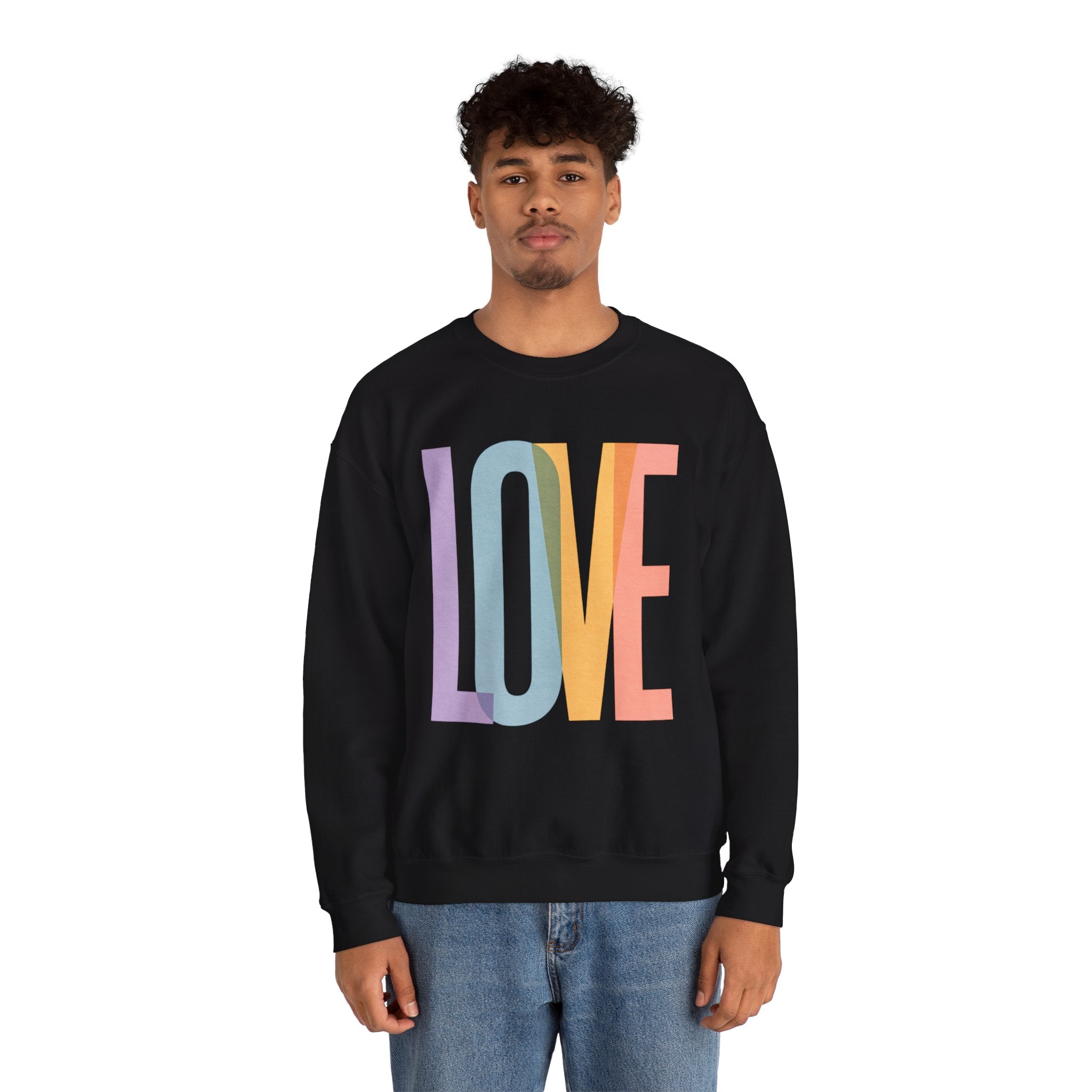 Love Sweatshirt | Cozy Crewneck for Couples, Gift for Valentine's Day, Casual Wear, Everyday Comfort, Trendy Apparel | LZP Tees