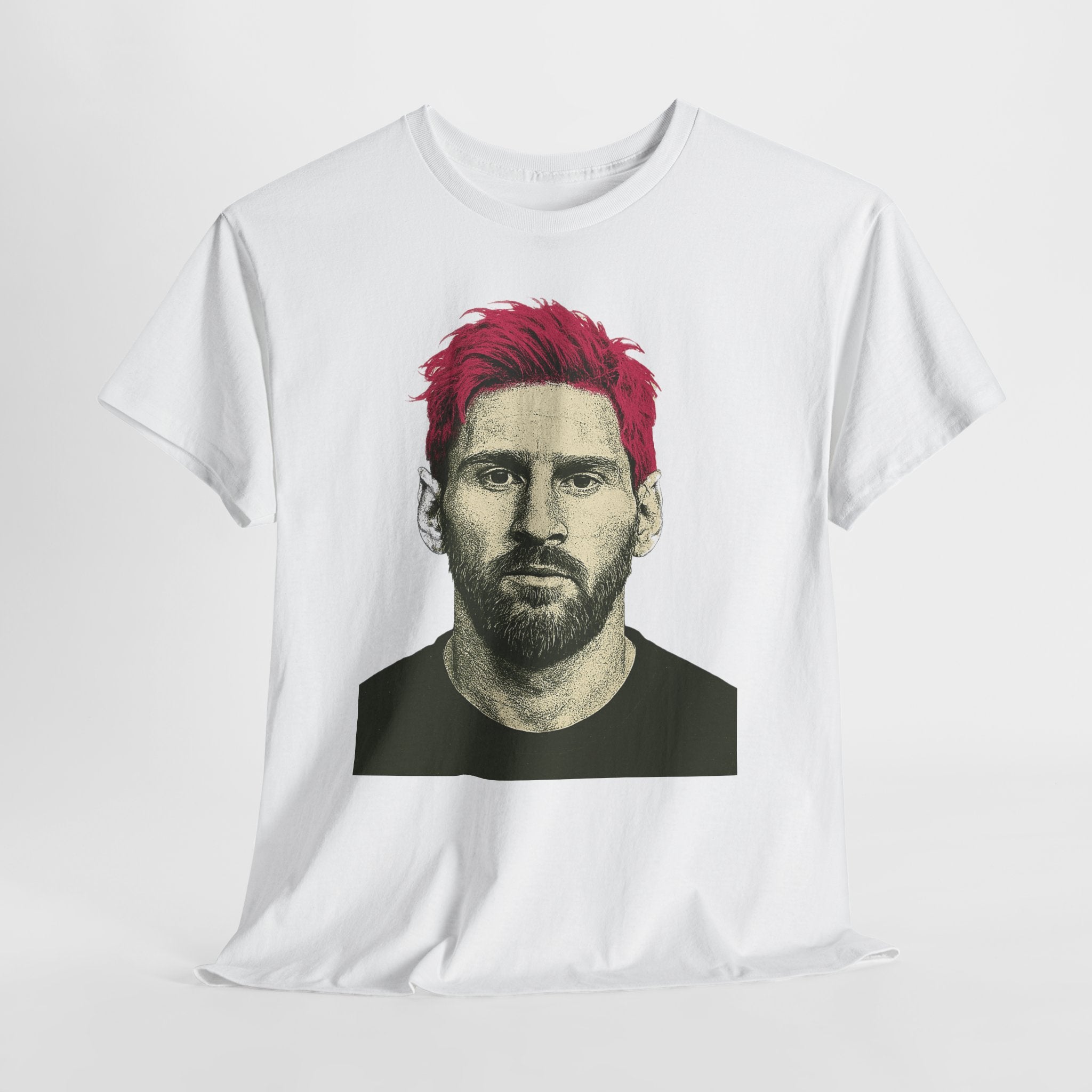 Punk Messi T-Shirt Unisex Heavy Cotton Tee, Retro T-Shirt, Fan Merchandise, Gift for Football Lovers, Casual Wear