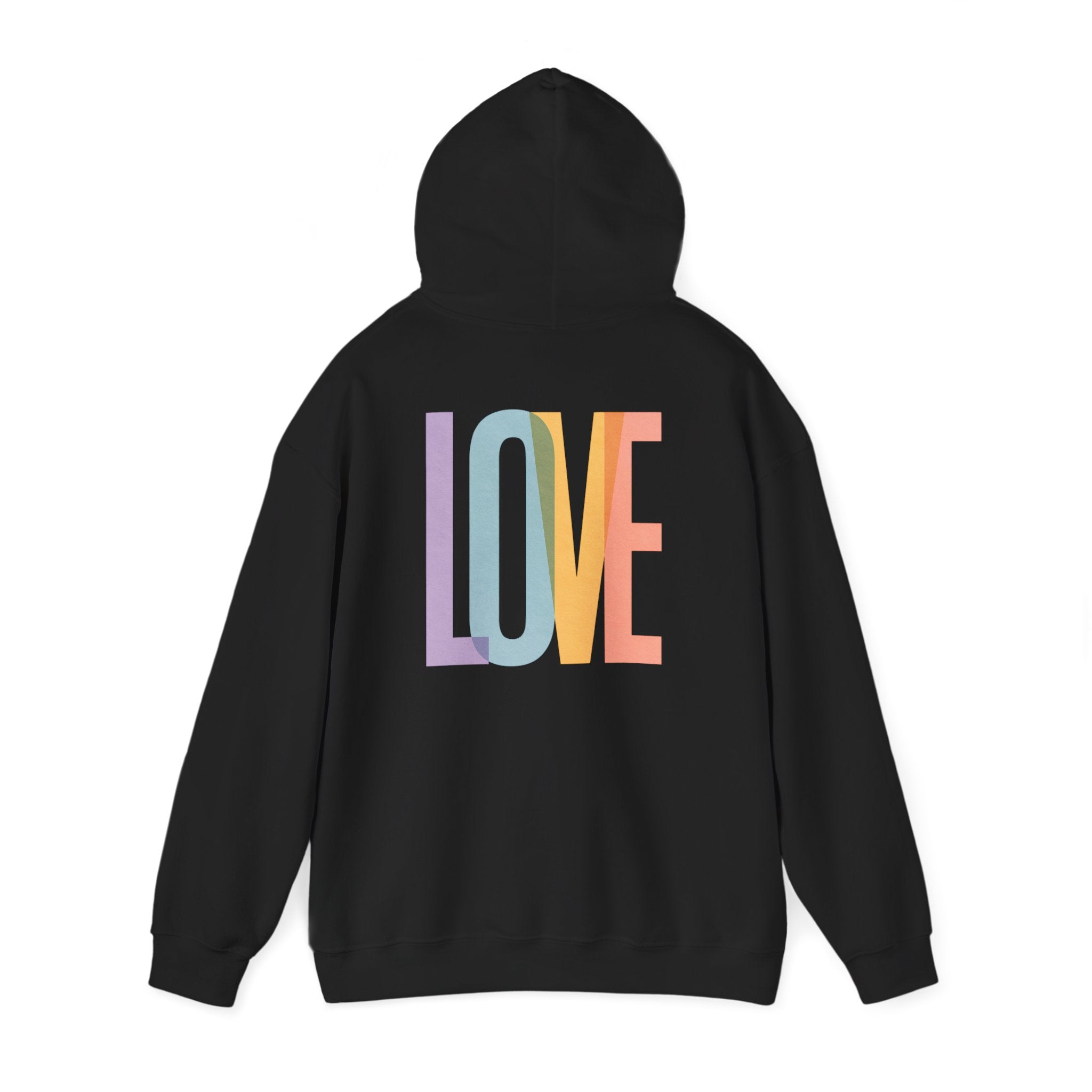 'LOVE' Unisex Hoodie Front and Back Print - Cozy Gift for Friends, Valentine's Day, Casual Wear, Trendy Fashion, Spirit Wear T-Shirt | LZP Tees