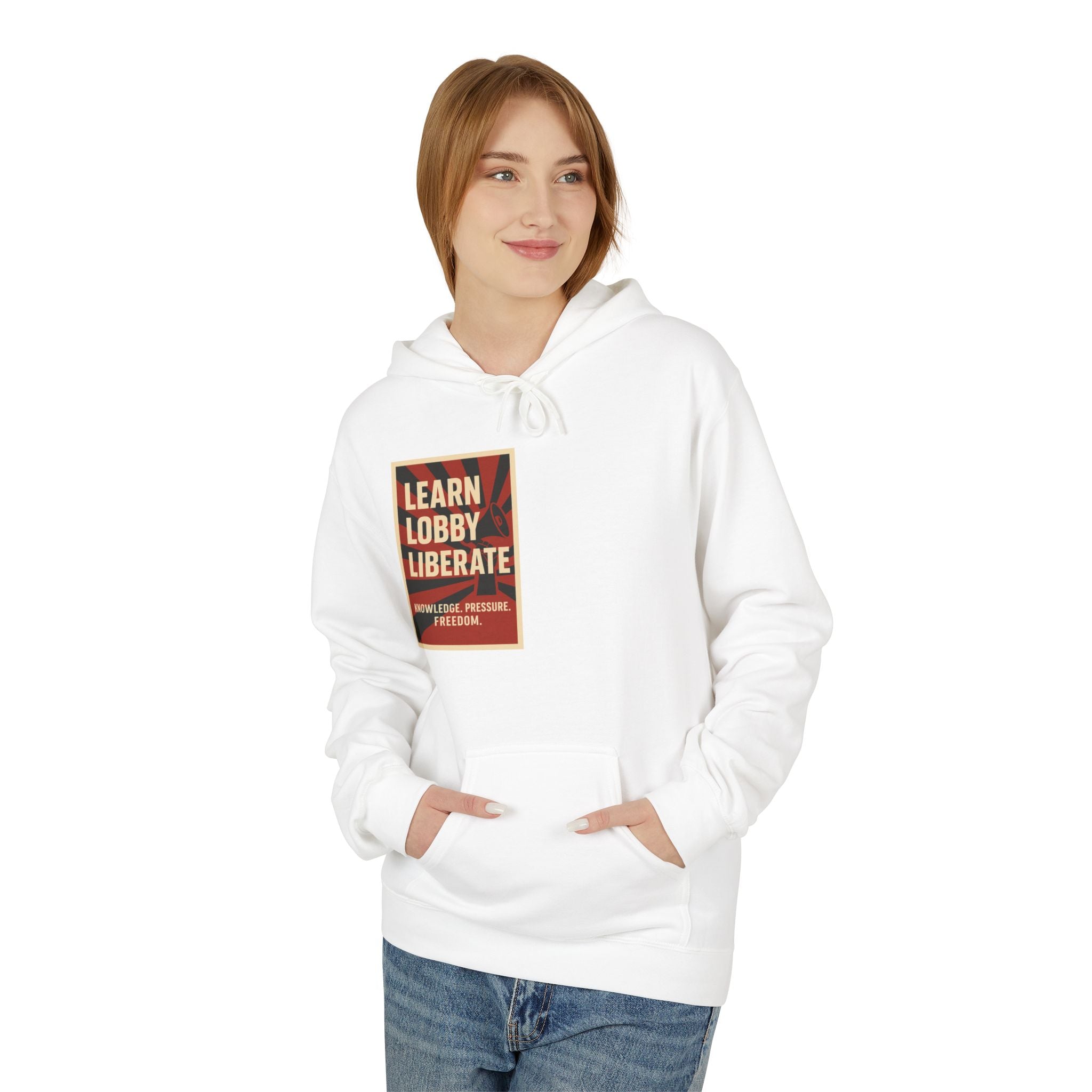 Learn Lobby and Liberate Fleece Hoodie - Unisex Softstyle for Comfort and Freedom T-Shirt | LZP Tees