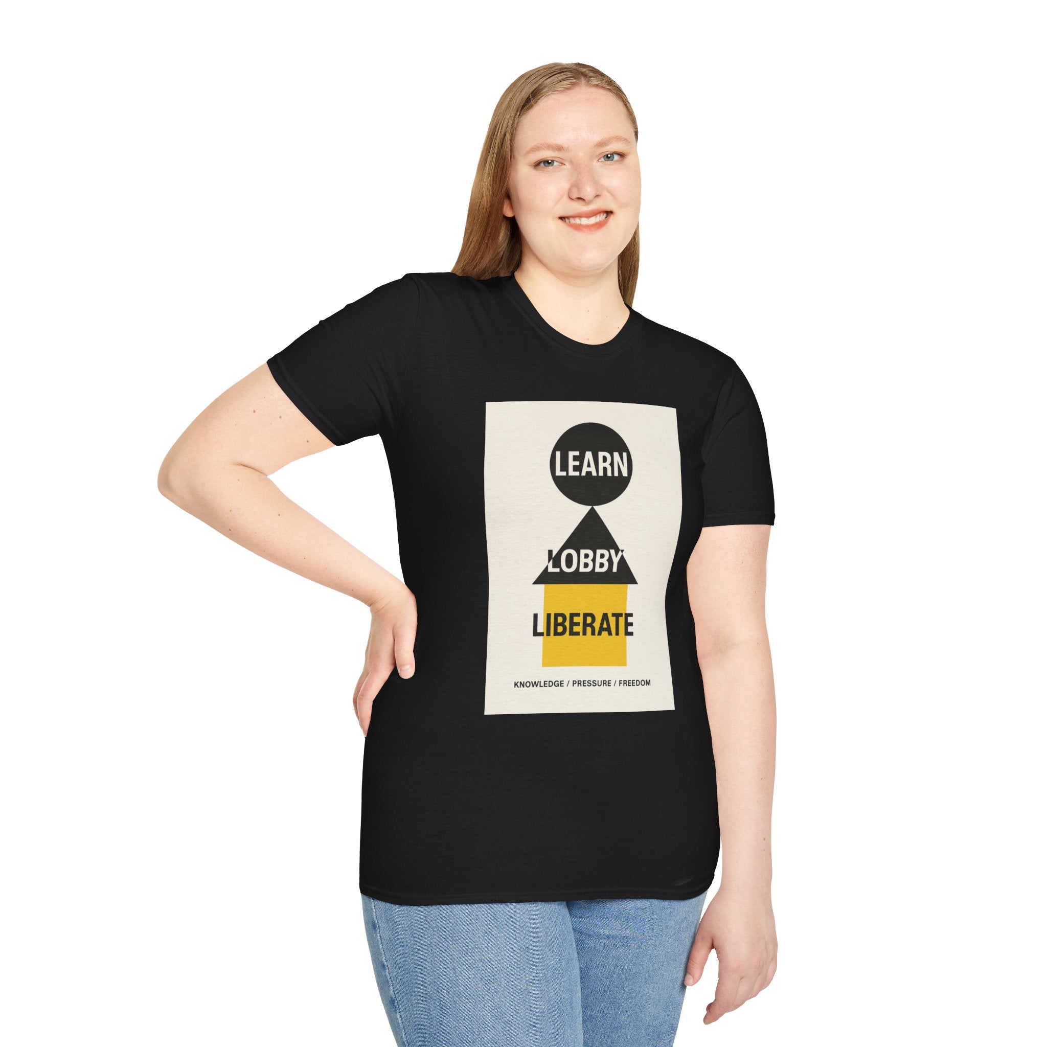 Empowerment Graphic Unisex T-Shirt - Learn Lobby Liberate | LZP Tees