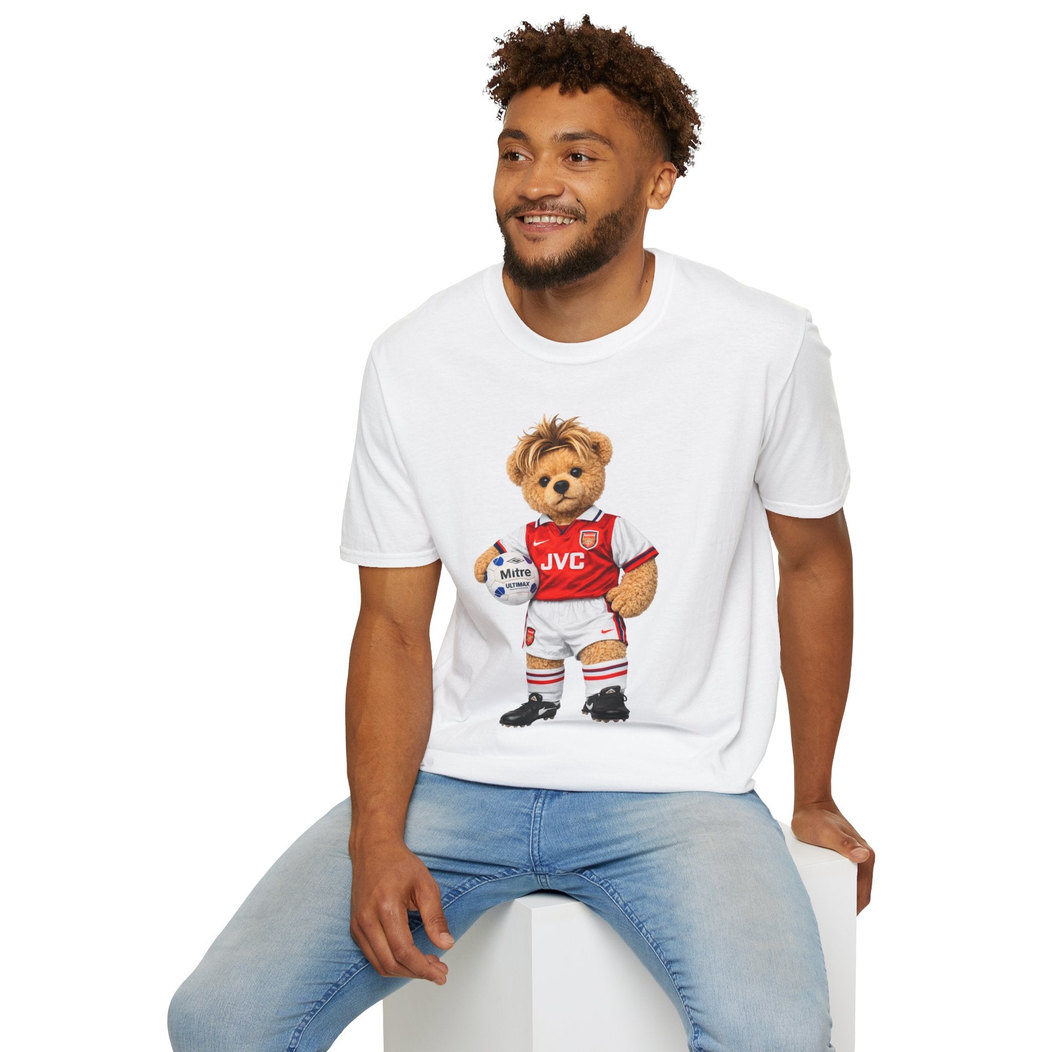 Highbury Hero Bear – Arsenal 90s Football Icon Graphic Tee