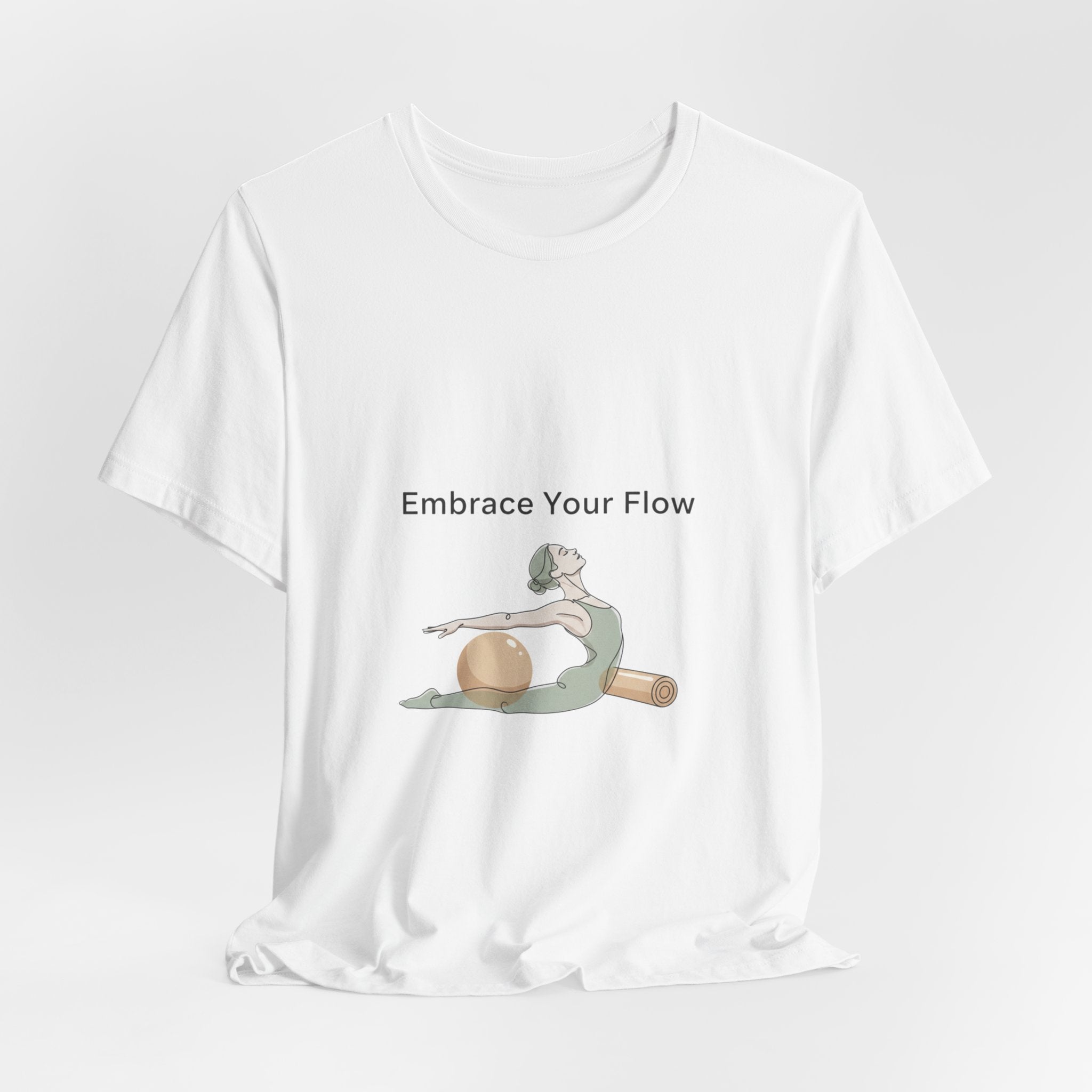 Embrace Your Flow Pilates design Tee | Soft Strength, wellness pastel