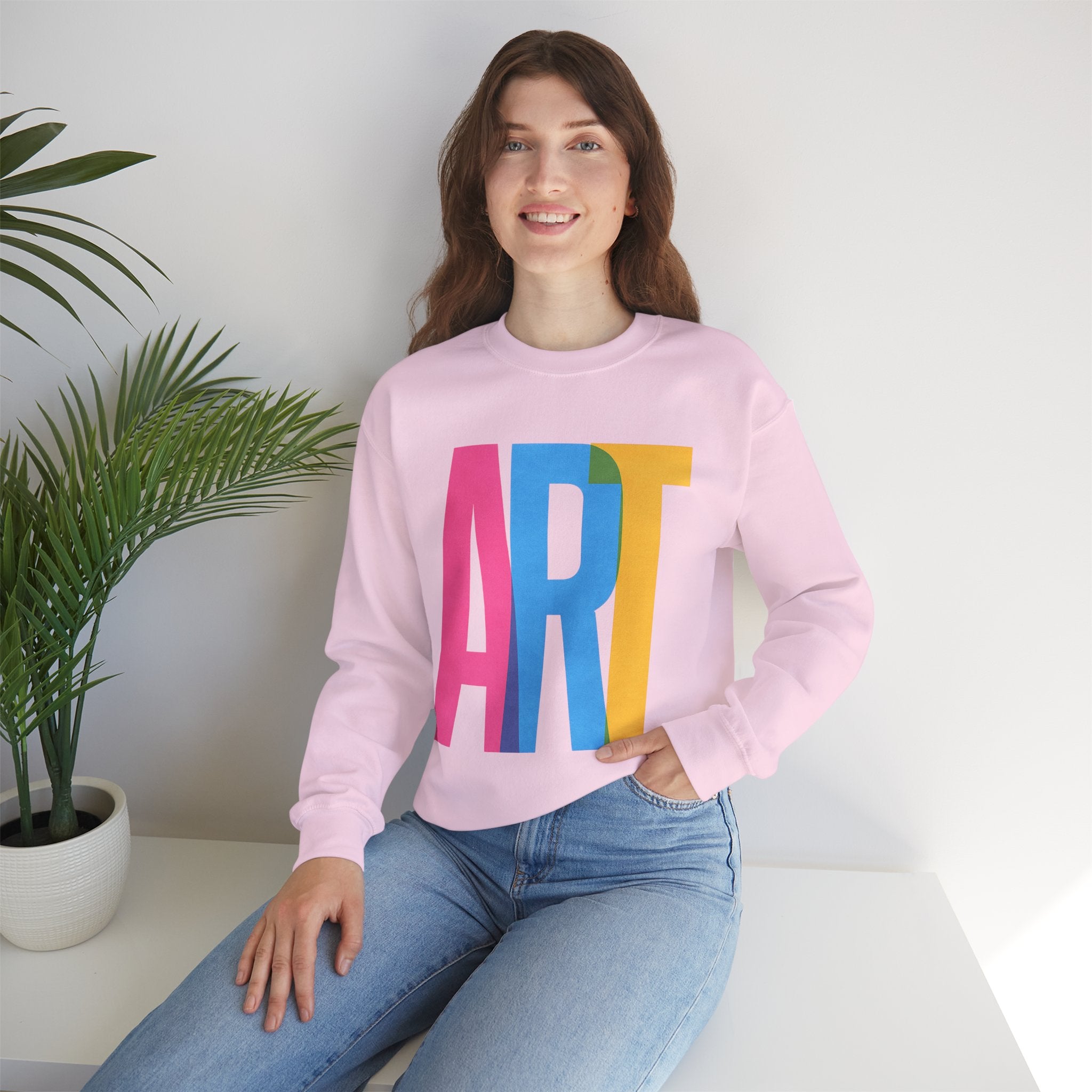 Art Sweatshirt | Cozy Crewneck for Couples, Gift for Valentine's Day, Casual Wear, Everyday Comfort, Trendy Apparel | LZP Tees