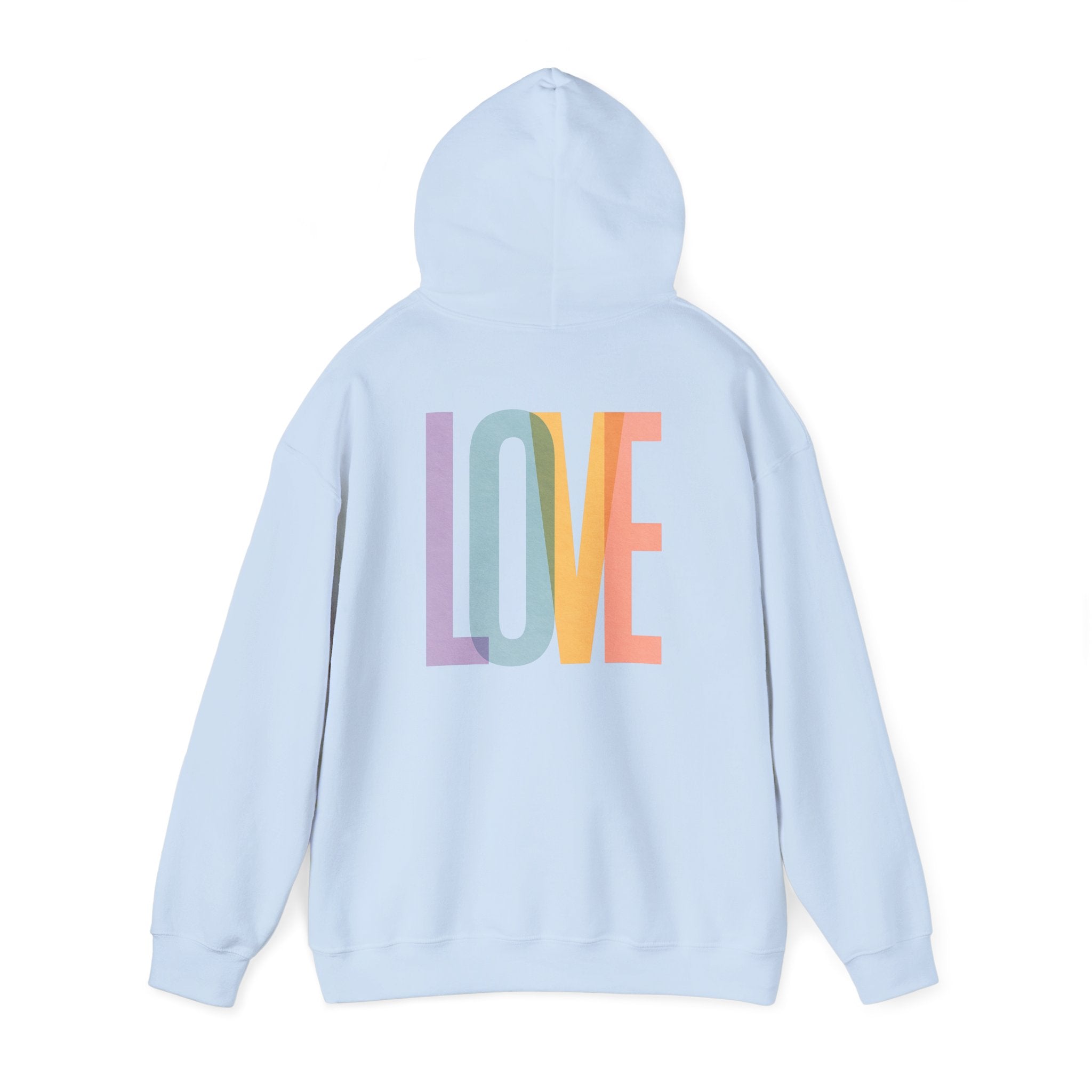 'LOVE' Unisex Hoodie Front and Back Print - Cozy Gift for Friends, Valentine's Day, Casual Wear, Trendy Fashion, Spirit Wear T-Shirt | LZP Tees