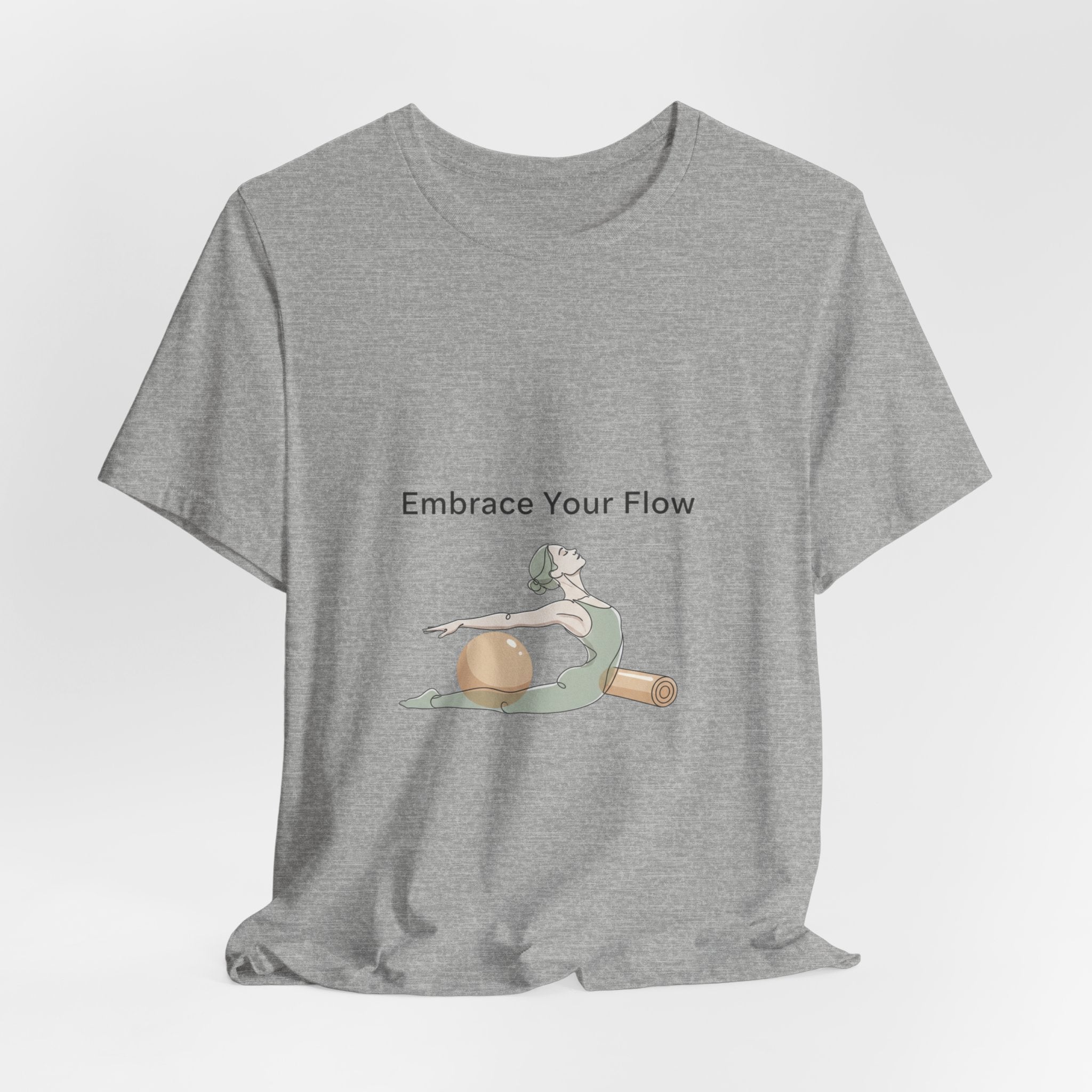 Embrace Your Flow Pilates design Tee | Soft Strength, wellness pastel