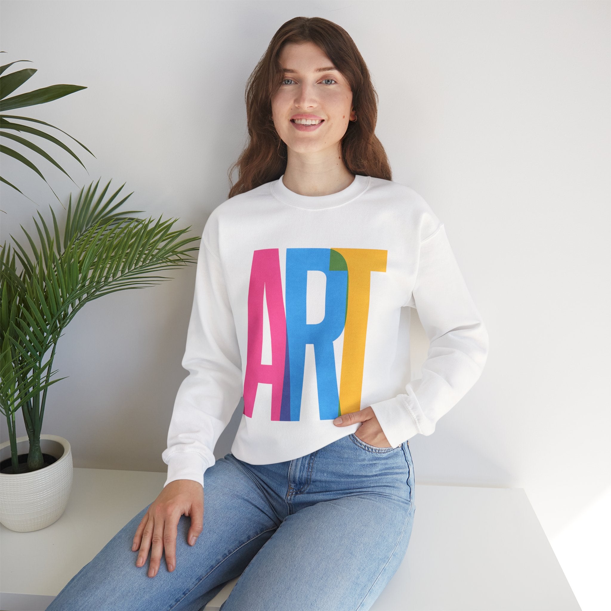 Art Sweatshirt | Cozy Crewneck for Couples, Gift for Valentine's Day, Casual Wear, Everyday Comfort, Trendy Apparel | LZP Tees