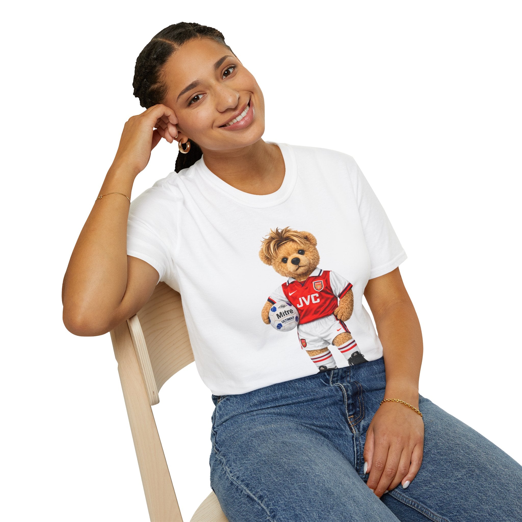 Highbury Hero Bear – Arsenal 90s Football Icon Graphic Tee