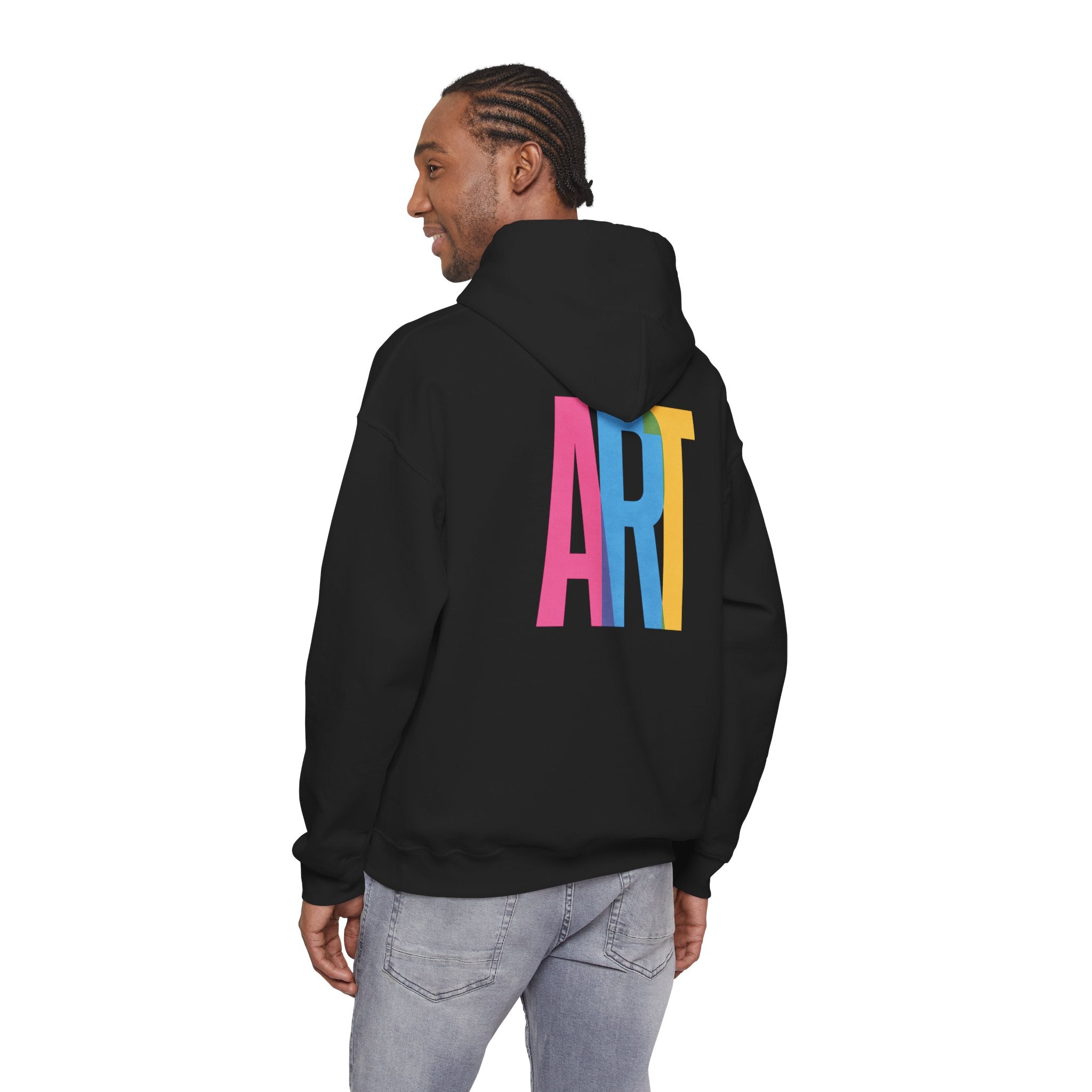ART Unisex Hoodie Front and Back Print - Cozy Gift for Friends, Valentine's Day, Casual Wear, Trendy Fashion, Spirit Wear T-Shirt | LZP Tees