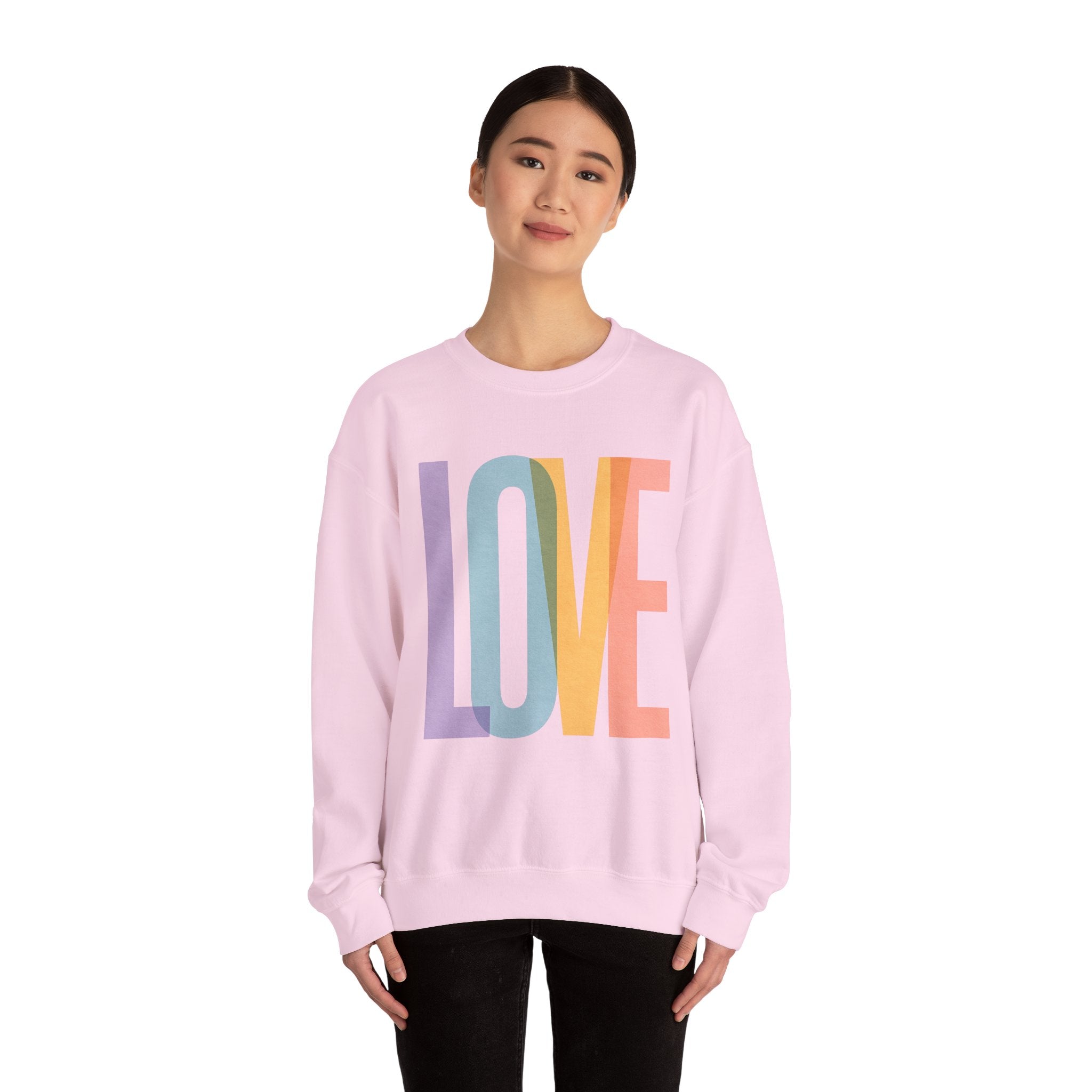 Love Sweatshirt | Cozy Crewneck for Couples, Gift for Valentine's Day, Casual Wear, Everyday Comfort, Trendy Apparel | LZP Tees