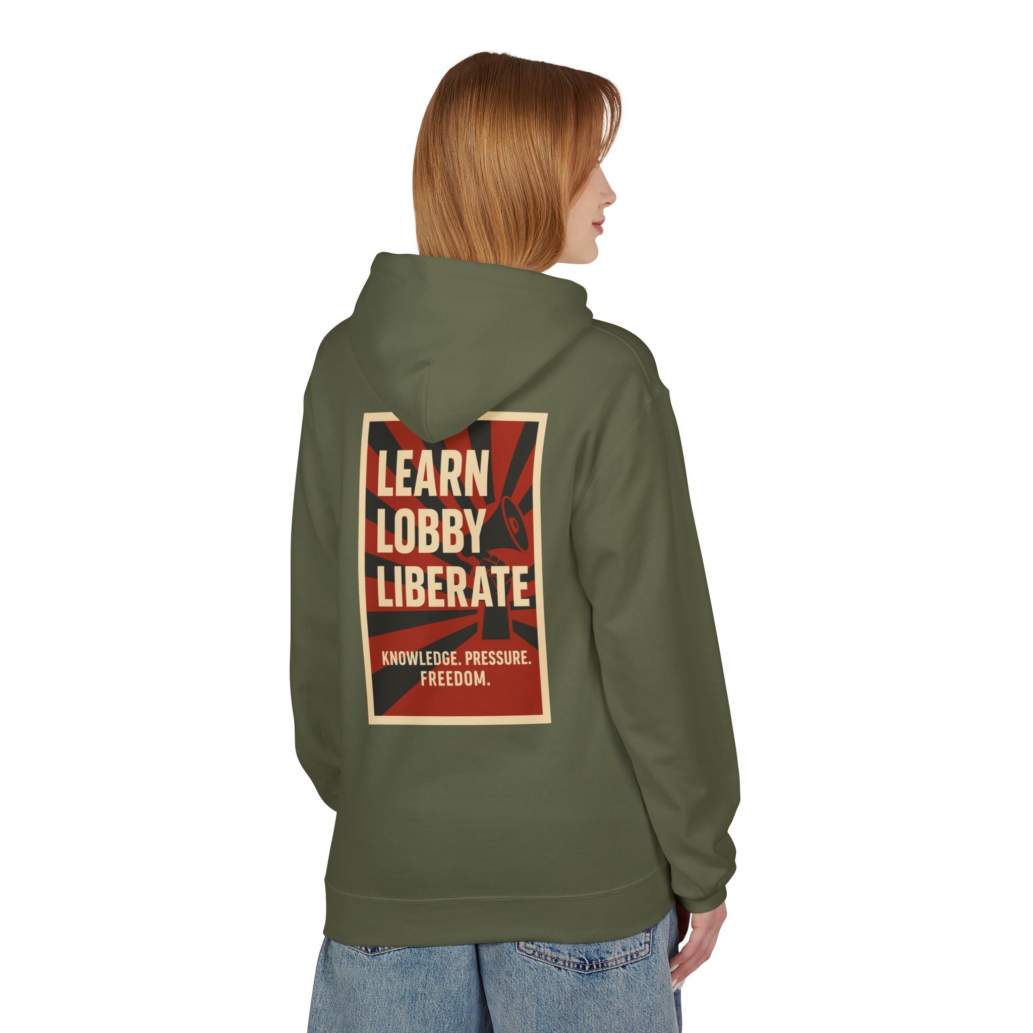 Learn Lobby and Liberate Fleece Hoodie - Unisex Softstyle for Comfort and Freedom T-Shirt | LZP Tees