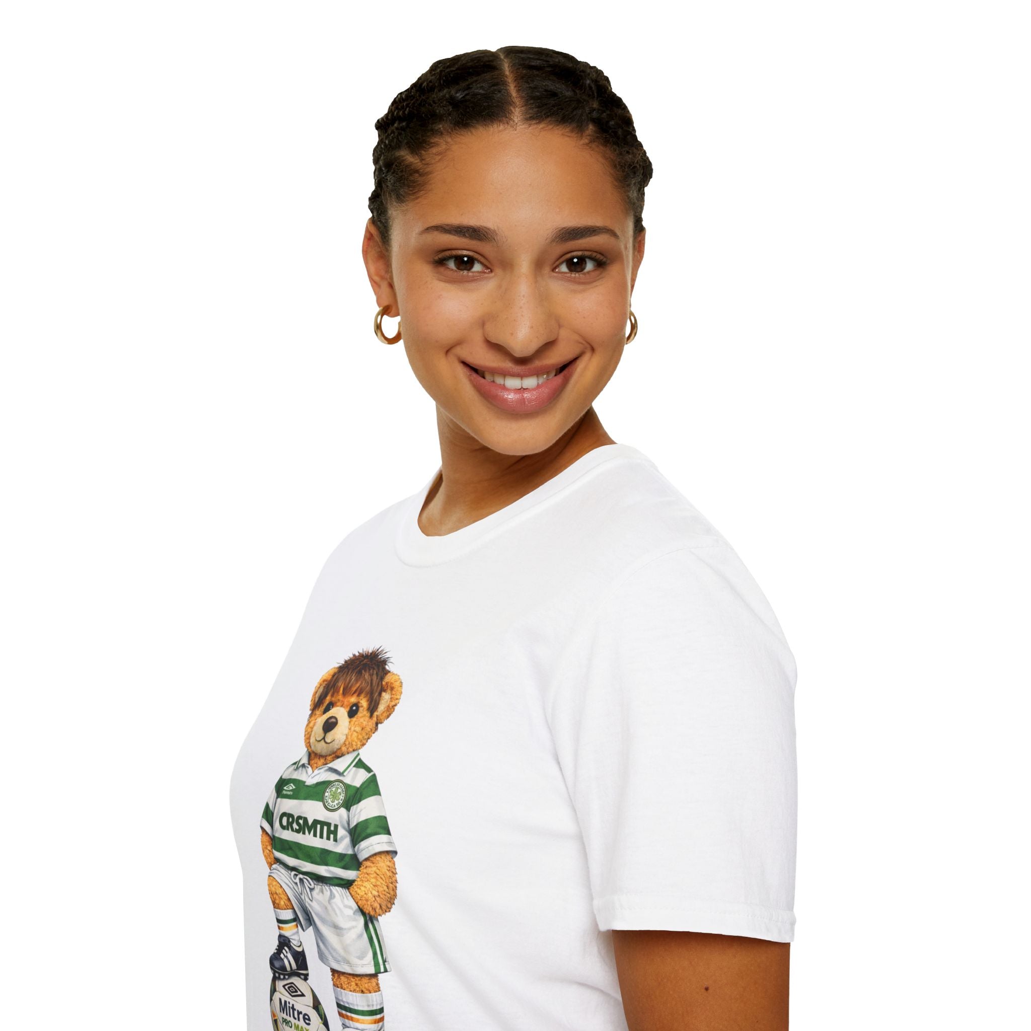 Celtic 90s Football Bear T-Shirt – Parkhead Retro Graphic Tee