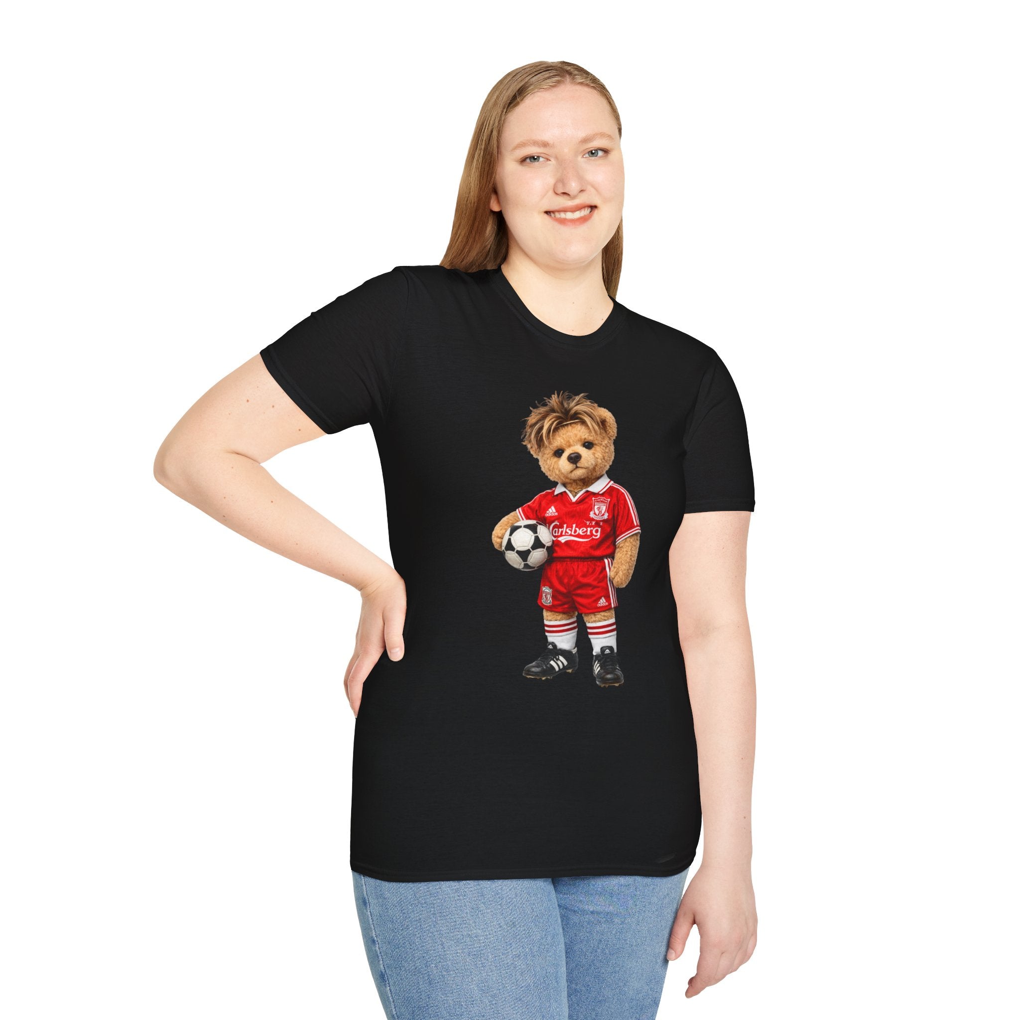 Anfield Icon Bear – 90s Liverpool Football Graphic Tee
