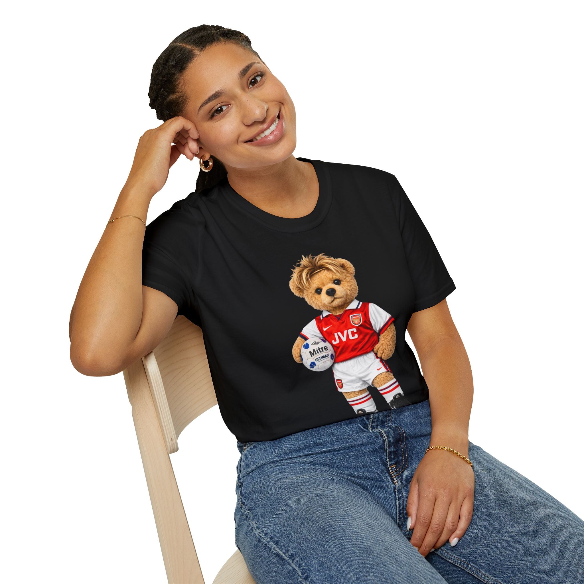Highbury Hero Bear – Arsenal 90s Football Icon Graphic Tee