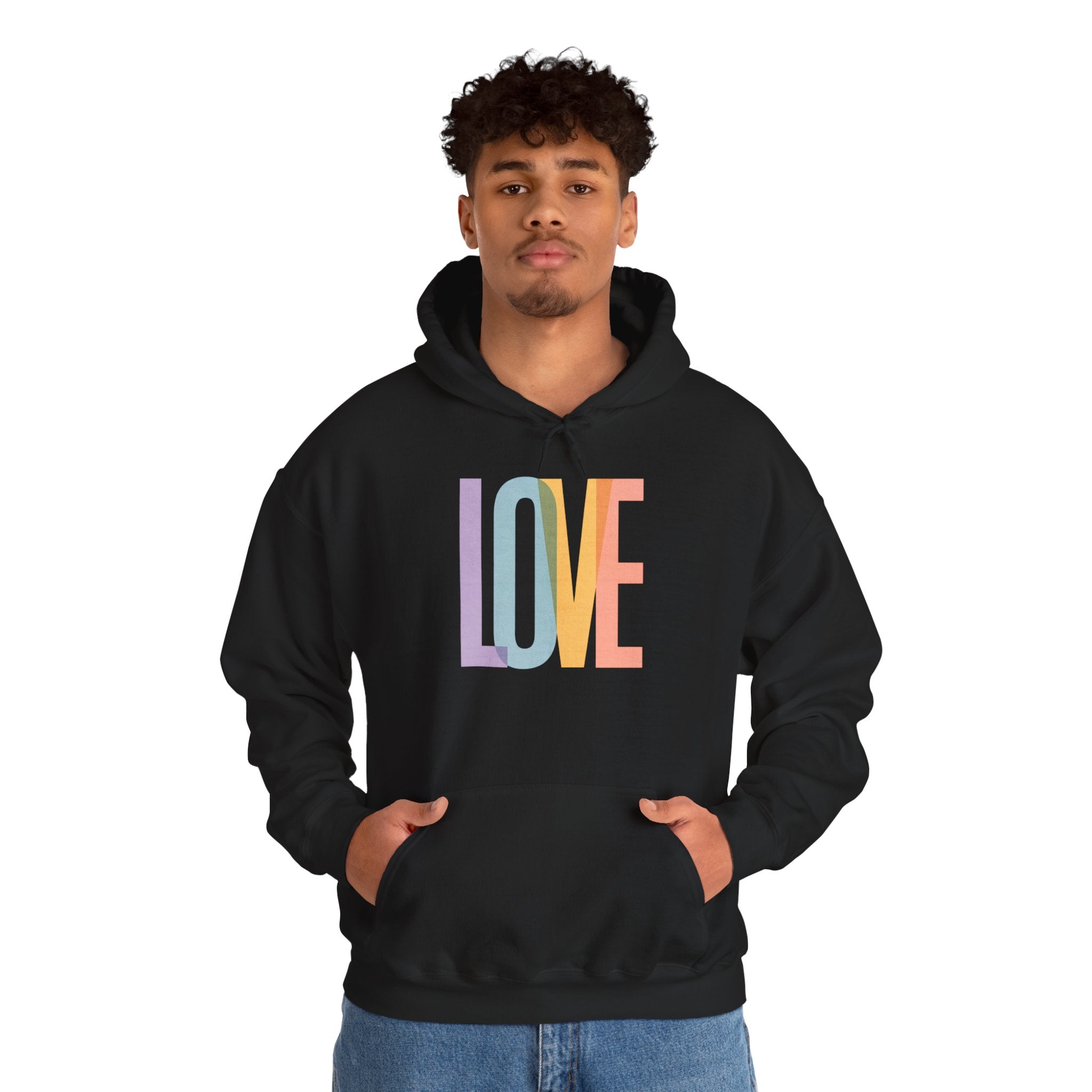 'LOVE' Unisex Hoodie Front and Back Print - Cozy Gift for Friends, Valentine's Day, Casual Wear, Trendy Fashion, Spirit Wear T-Shirt | LZP Tees