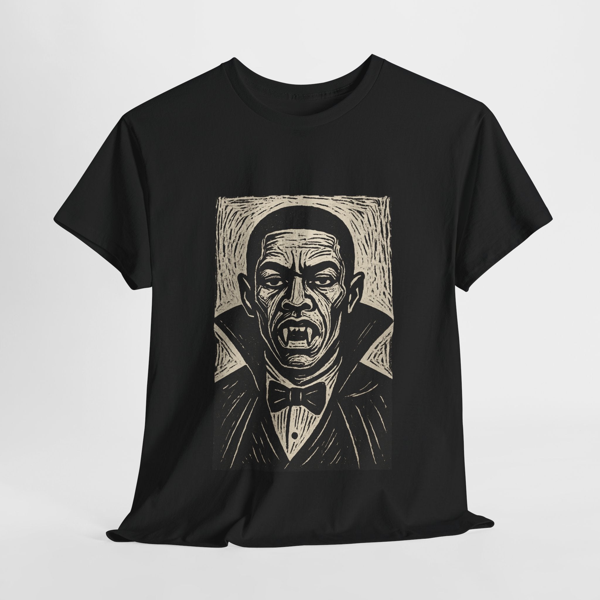 Vintage Portrait Unisex Heavy Cotton Tee, Graphic Tee, Statement Shirt, Gift for Him, Halloween Costume, Artistic Apparel – T‑Shirt (Unisex)
