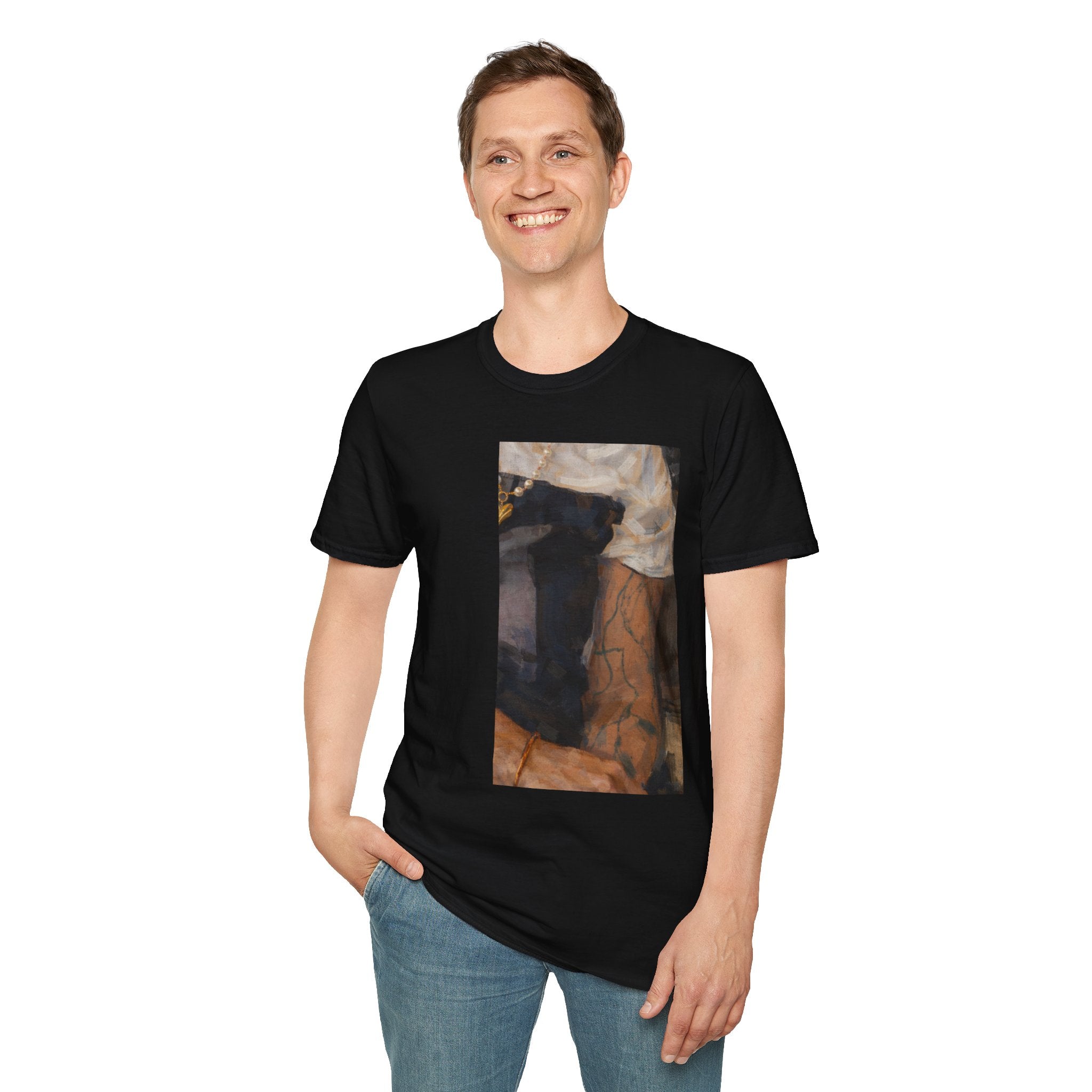 Artistic Fragment Print T‑Shirt