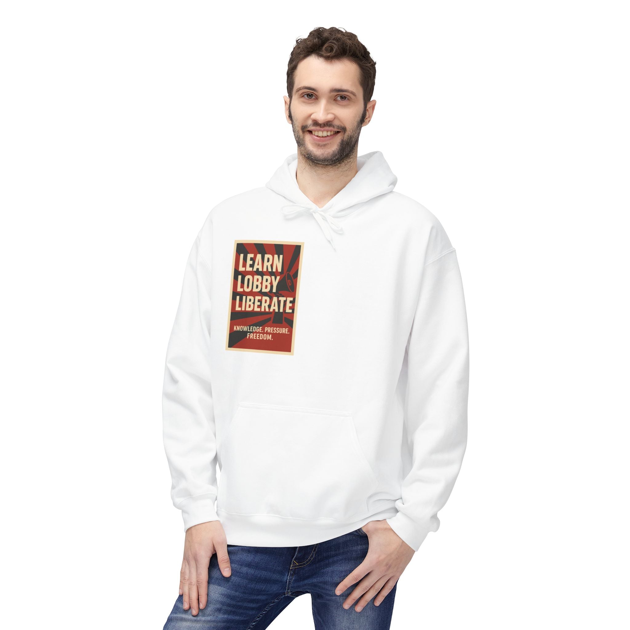 Learn Lobby and Liberate Fleece Hoodie - Unisex Softstyle for Comfort and Freedom T-Shirt | LZP Tees