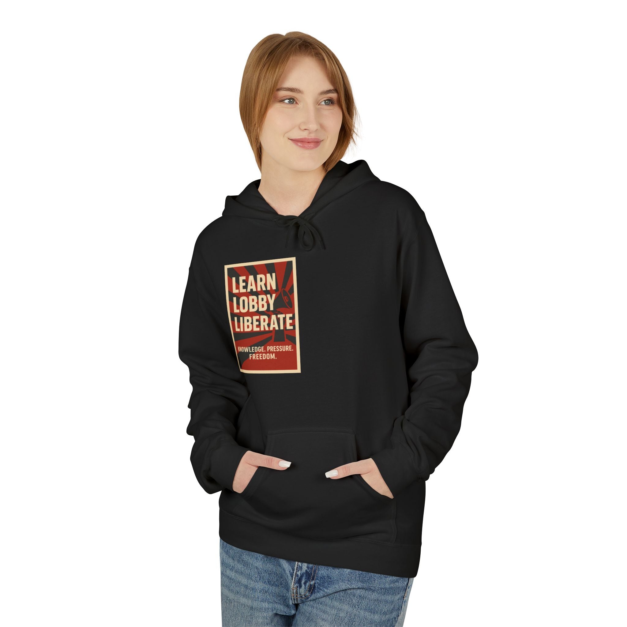 Learn Lobby and Liberate Fleece Hoodie - Unisex Softstyle for Comfort and Freedom T-Shirt | LZP Tees