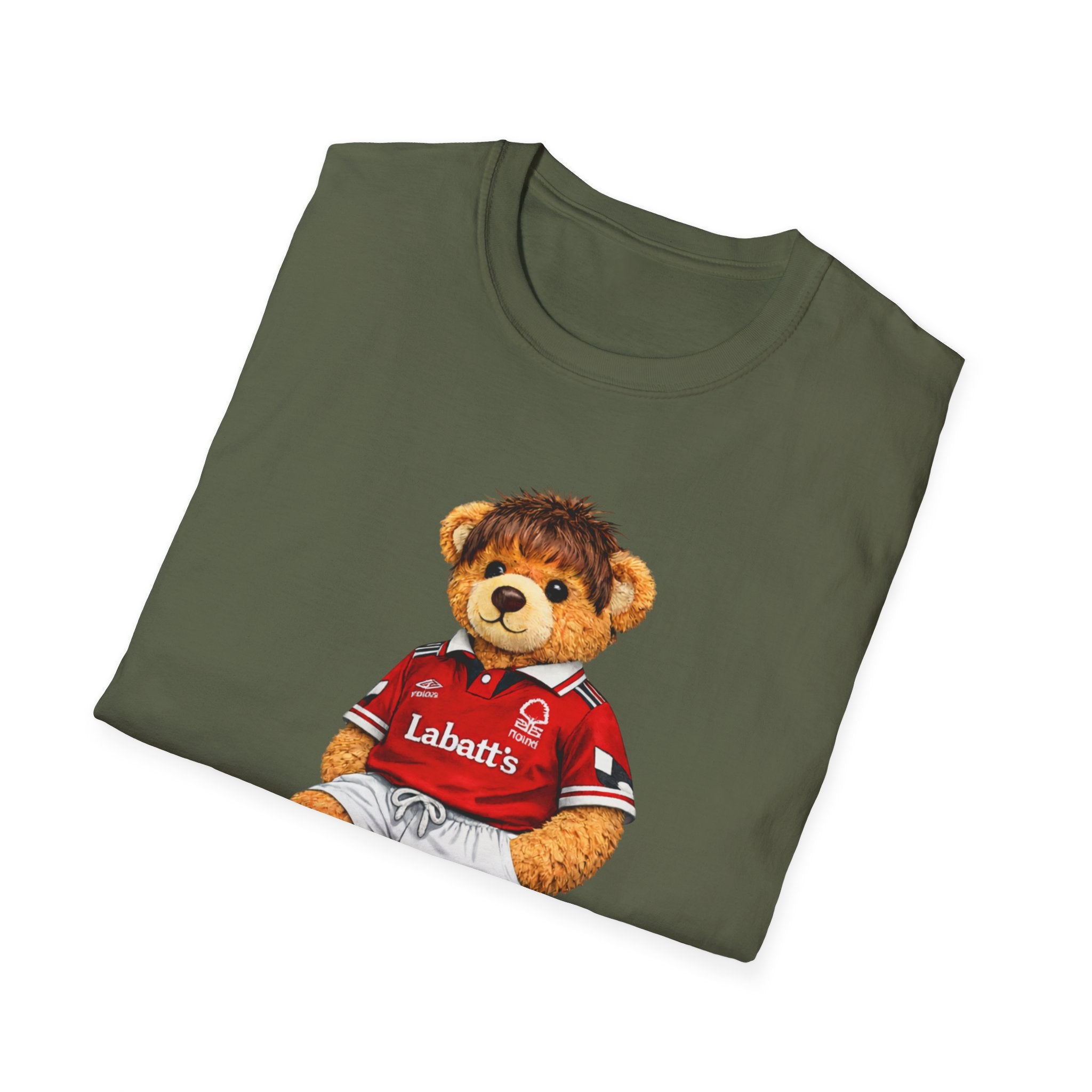 Nottingham Forest 90s Football Bear T-Shirt – City Ground Retro Graphic Tee