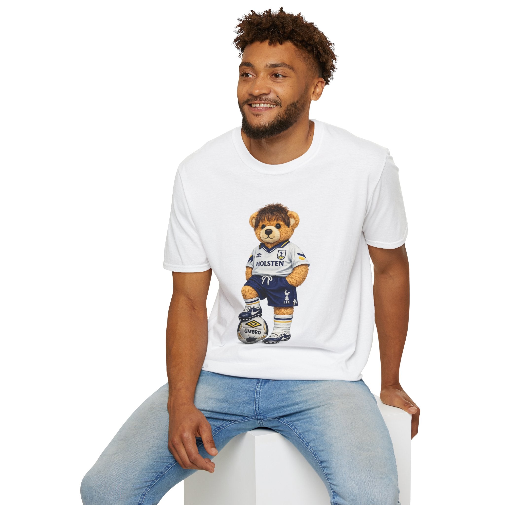 White Hart Legend Bear – Tottenham 90s Football Graphic Tee