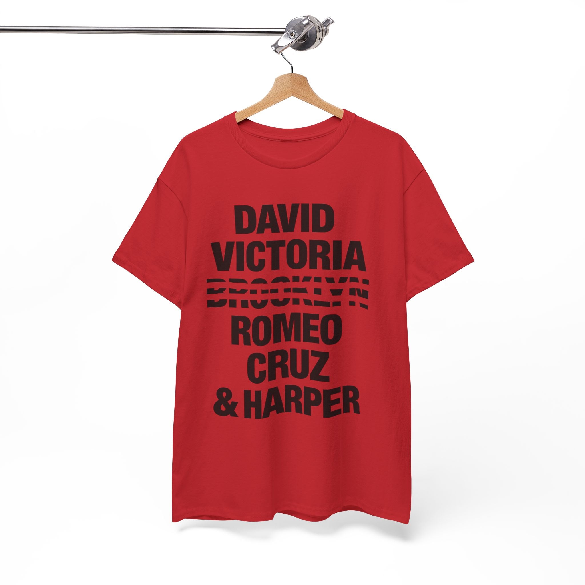 Where is Brooklyn Bold Stacked Names Design (David, Victoria, Romeo, Cruz & Harper)