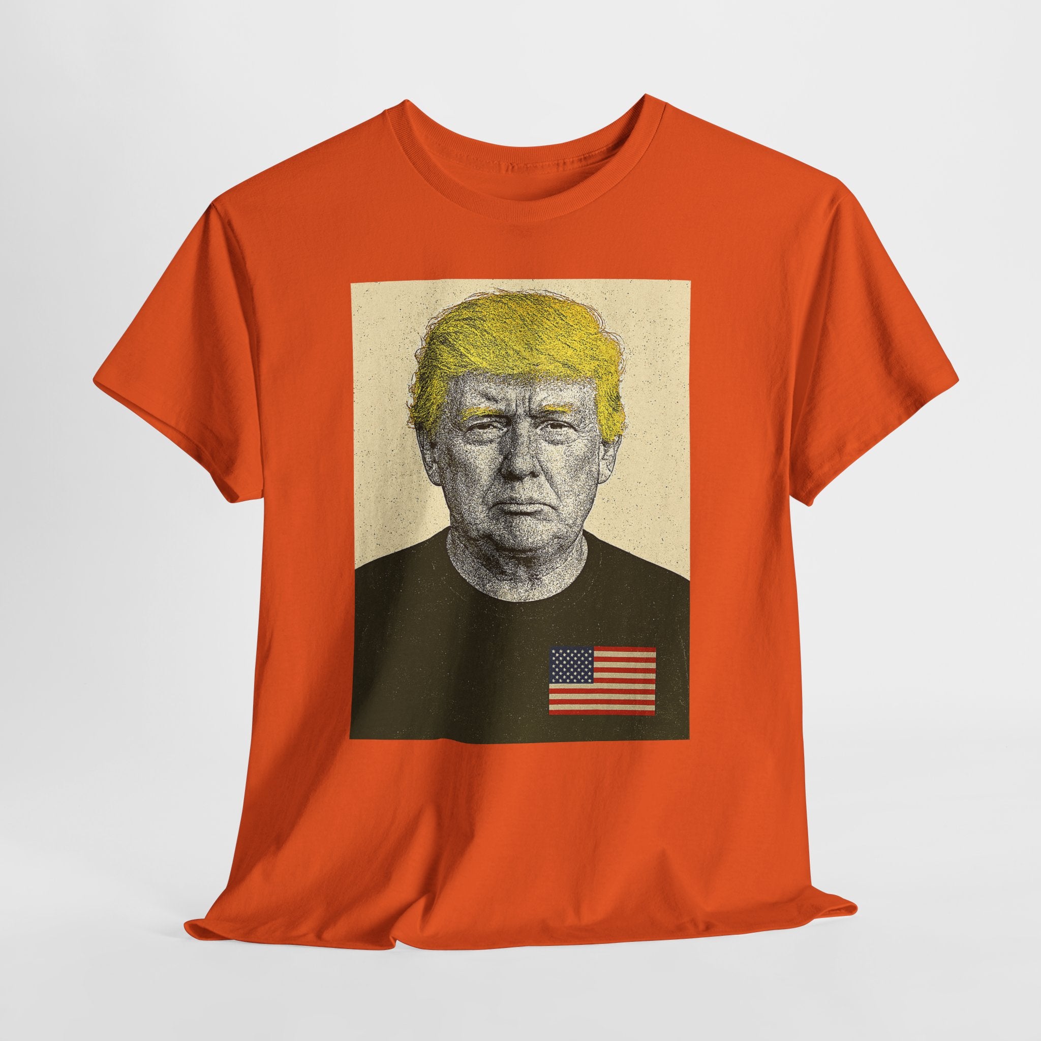 Donald Stars and Stripes T-Shirt Unisex Heavy Cotton Tee, Retro T-Shirt, Fan Merchandise, Gift for USA Lovers, Casual Wear