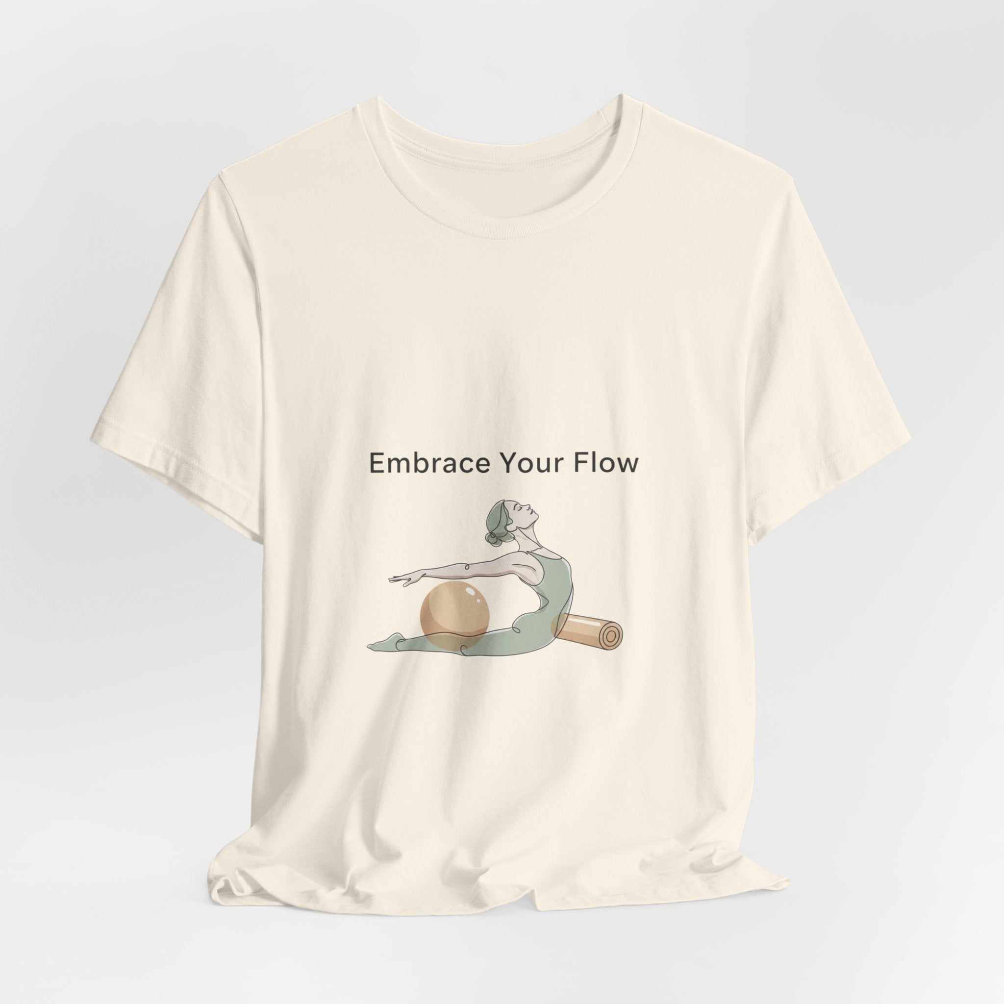 Embrace Your Flow Pilates design Tee | Soft Strength, wellness pastel