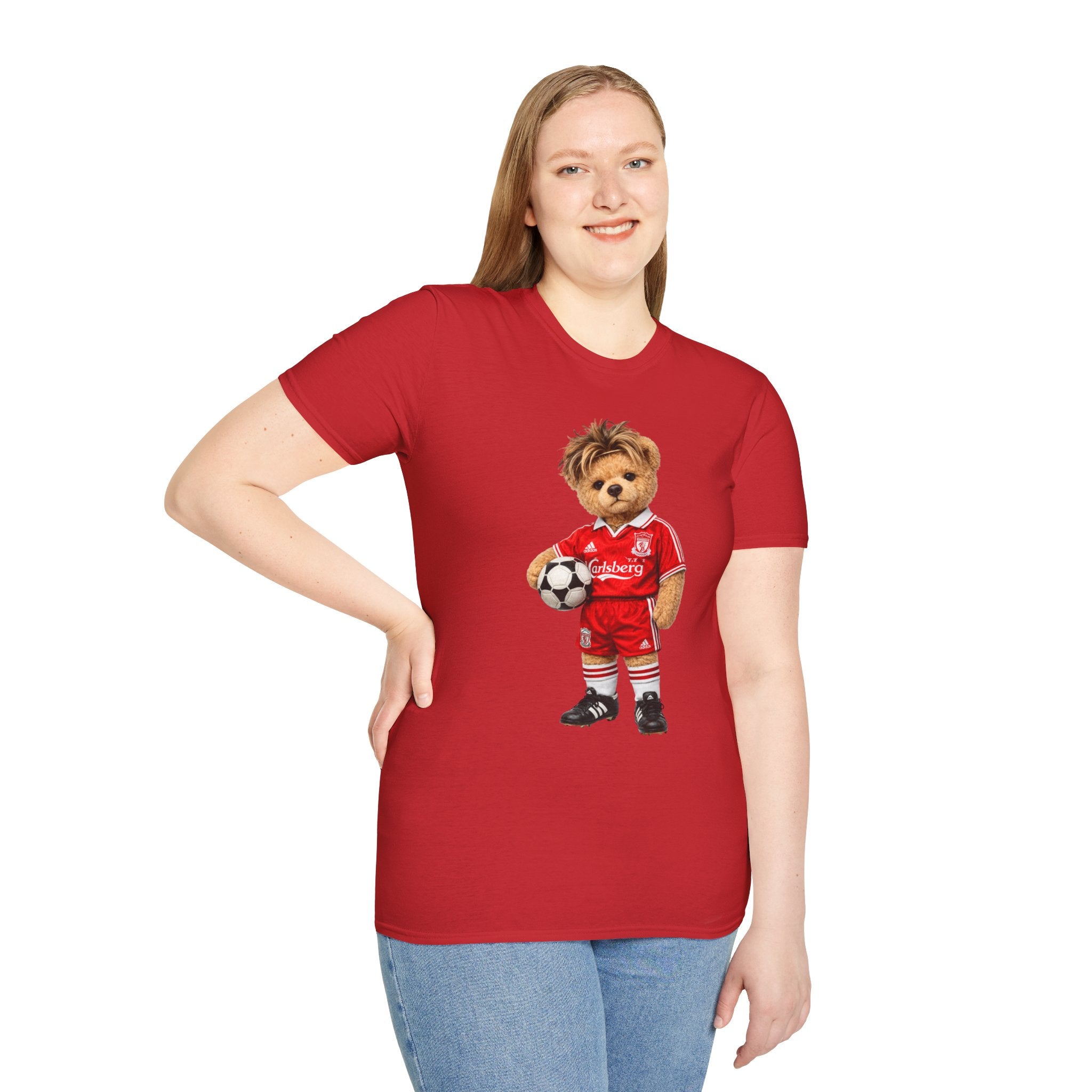 Anfield Icon Bear – 90s Liverpool Football Graphic Tee