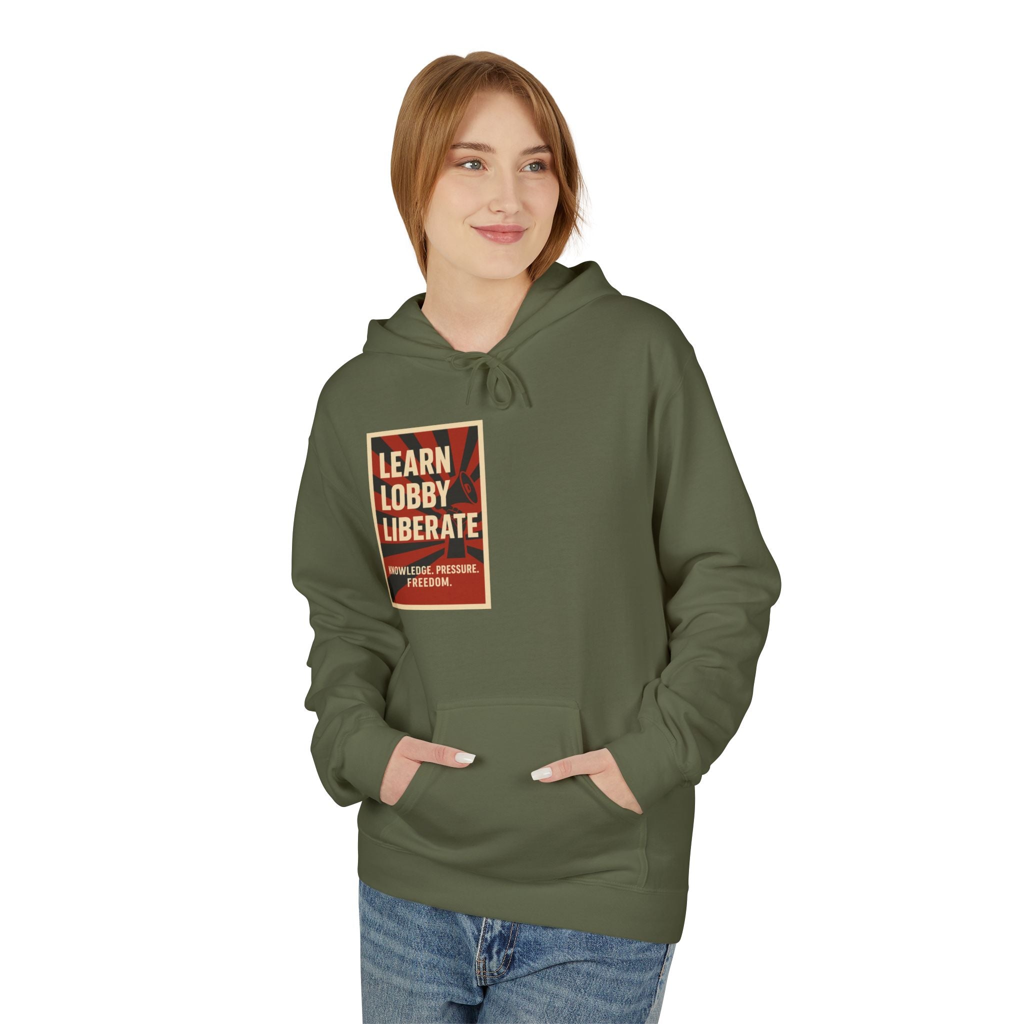 Learn Lobby and Liberate Fleece Hoodie - Unisex Softstyle for Comfort and Freedom T-Shirt | LZP Tees