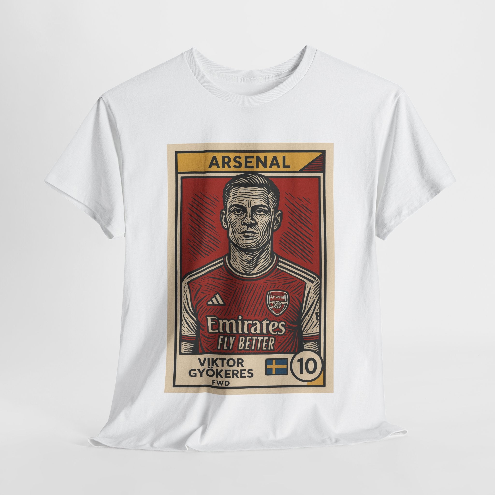 Viktor Gyökeres Football Tee – Unisex Heavy Cotton Shirt, Sports Fan Apparel, Arsenal Graphic Tee, Gift for Him/Her, Casual Wear – T‑Shirt (Unisex)