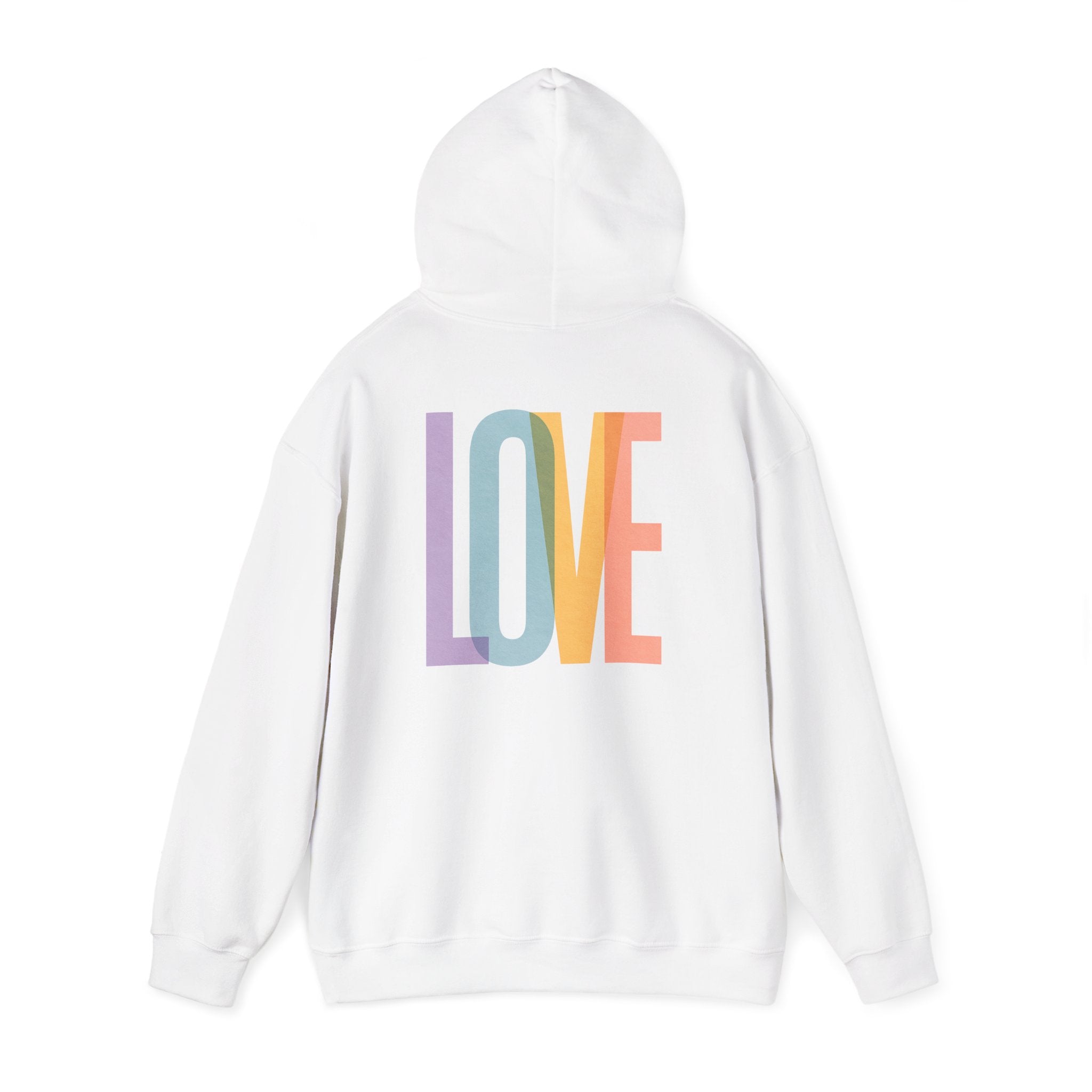 'LOVE' Unisex Hoodie Front and Back Print - Cozy Gift for Friends, Valentine's Day, Casual Wear, Trendy Fashion, Spirit Wear T-Shirt | LZP Tees