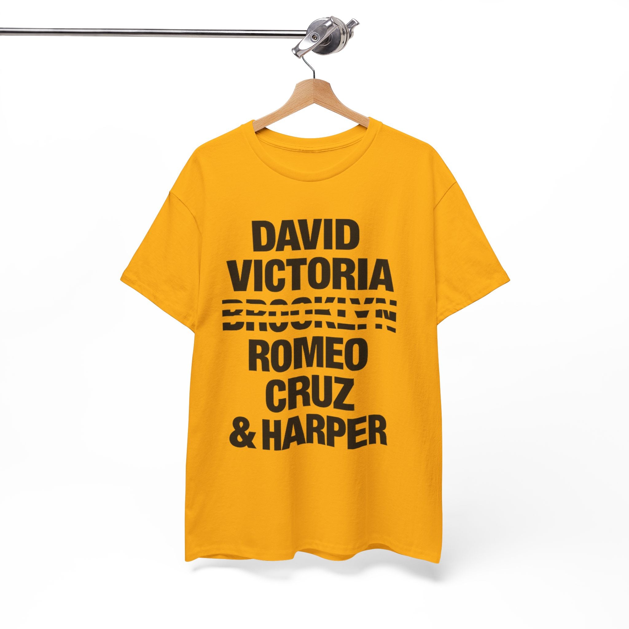 Where is Brooklyn Bold Stacked Names Design (David, Victoria, Romeo, Cruz & Harper)