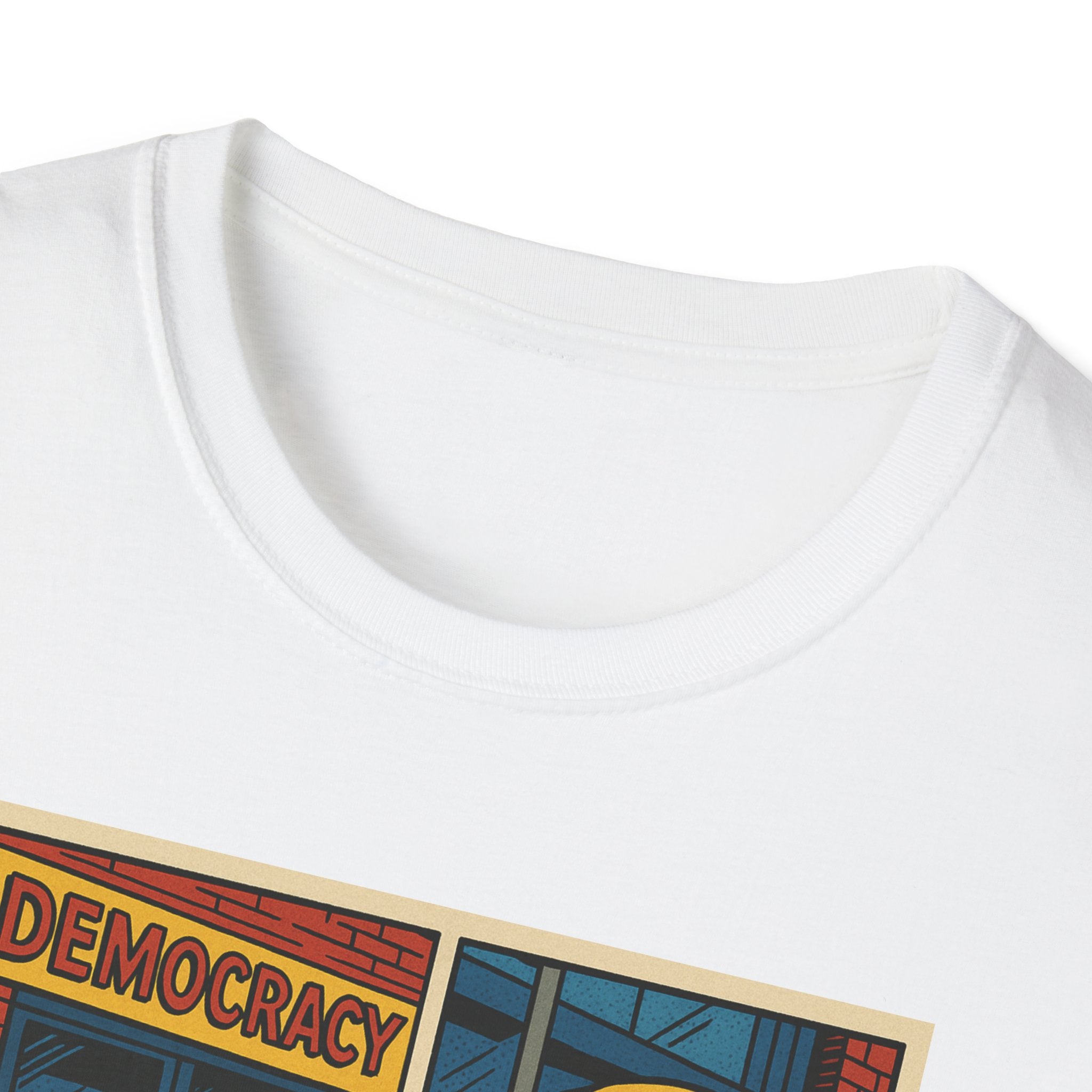 Democracy Comic Strip Graphic Unisex T-Shirt - Learn Lobby Liberate | LZP Tees