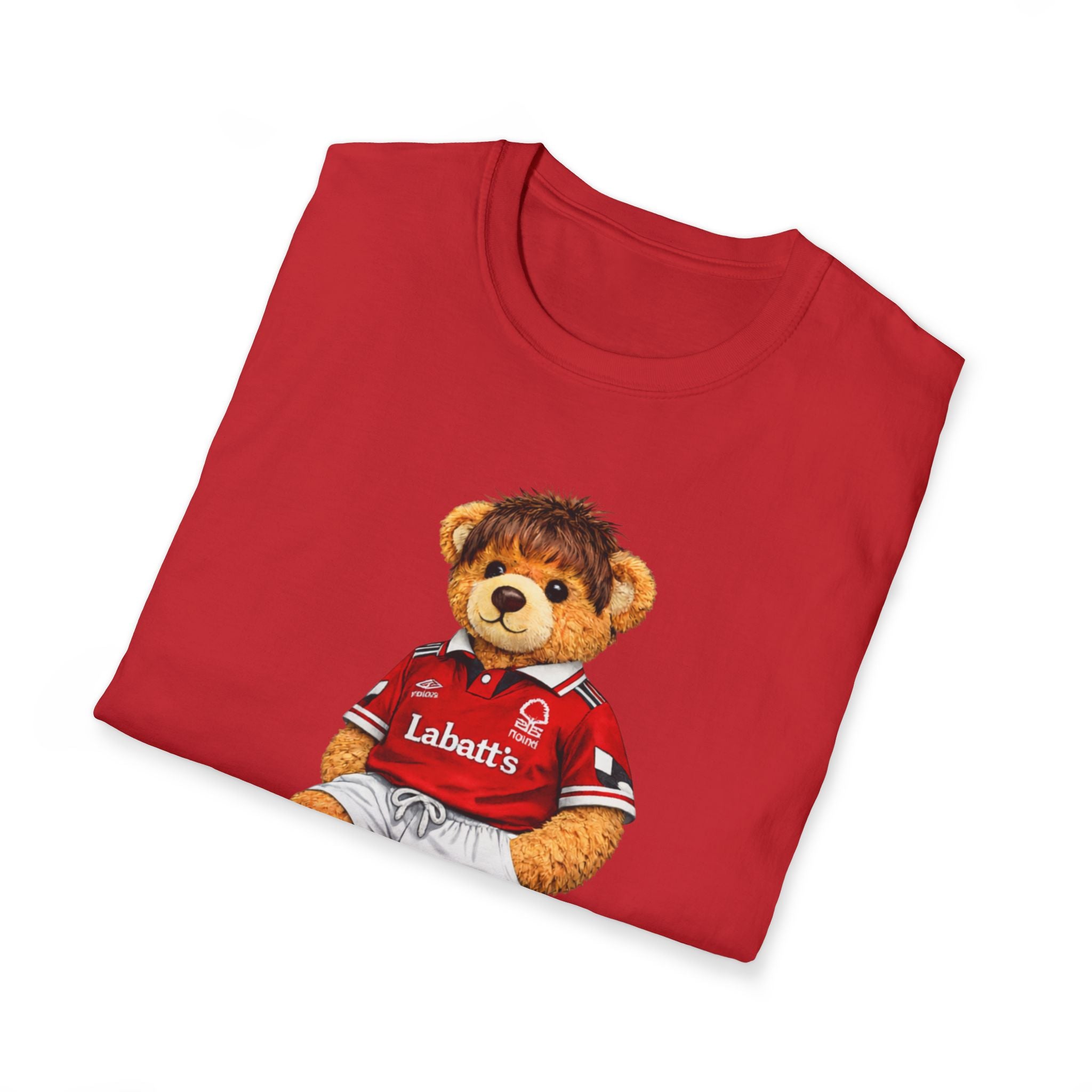 Nottingham Forest 90s Football Bear T-Shirt – City Ground Retro Graphic Tee