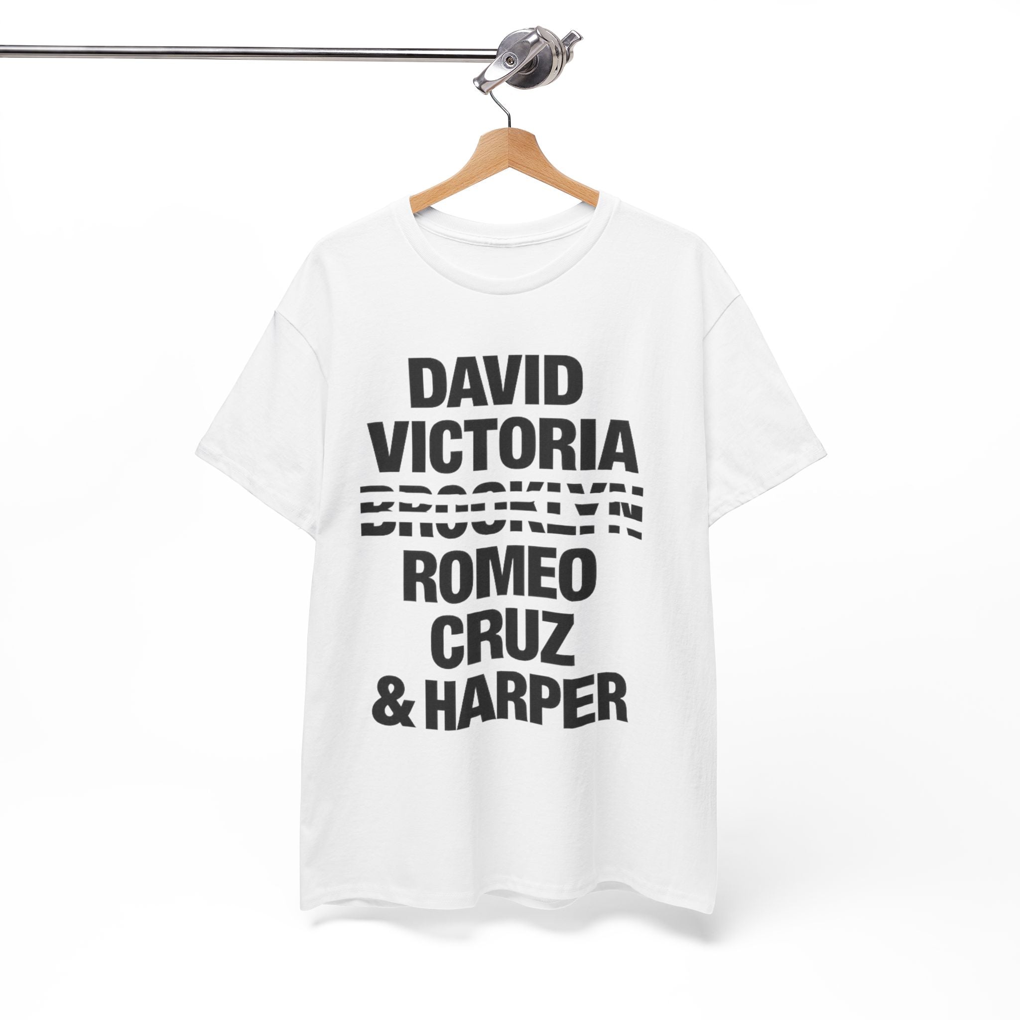 Where is Brooklyn Bold Stacked Names Design (David, Victoria, Romeo, Cruz & Harper)