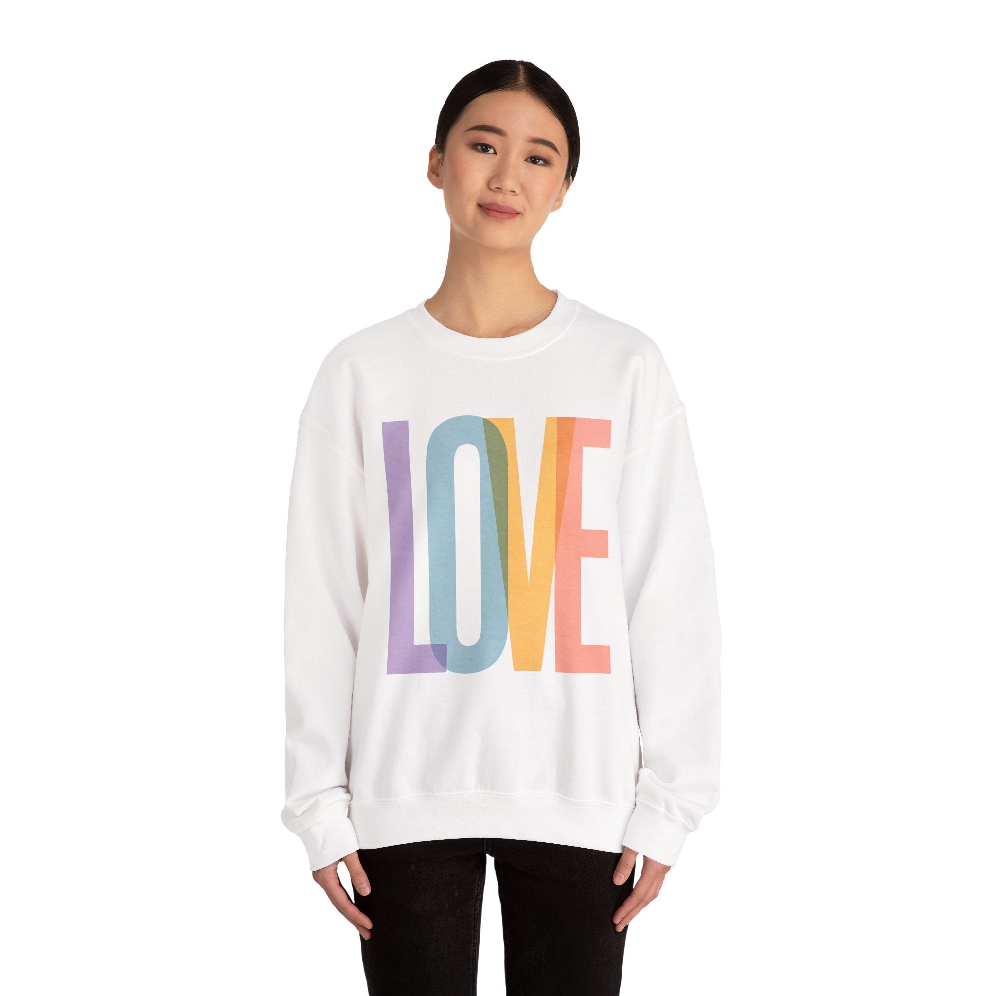 Love Sweatshirt | Cozy Crewneck for Couples, Gift for Valentine's Day, Casual Wear, Everyday Comfort, Trendy Apparel | LZP Tees