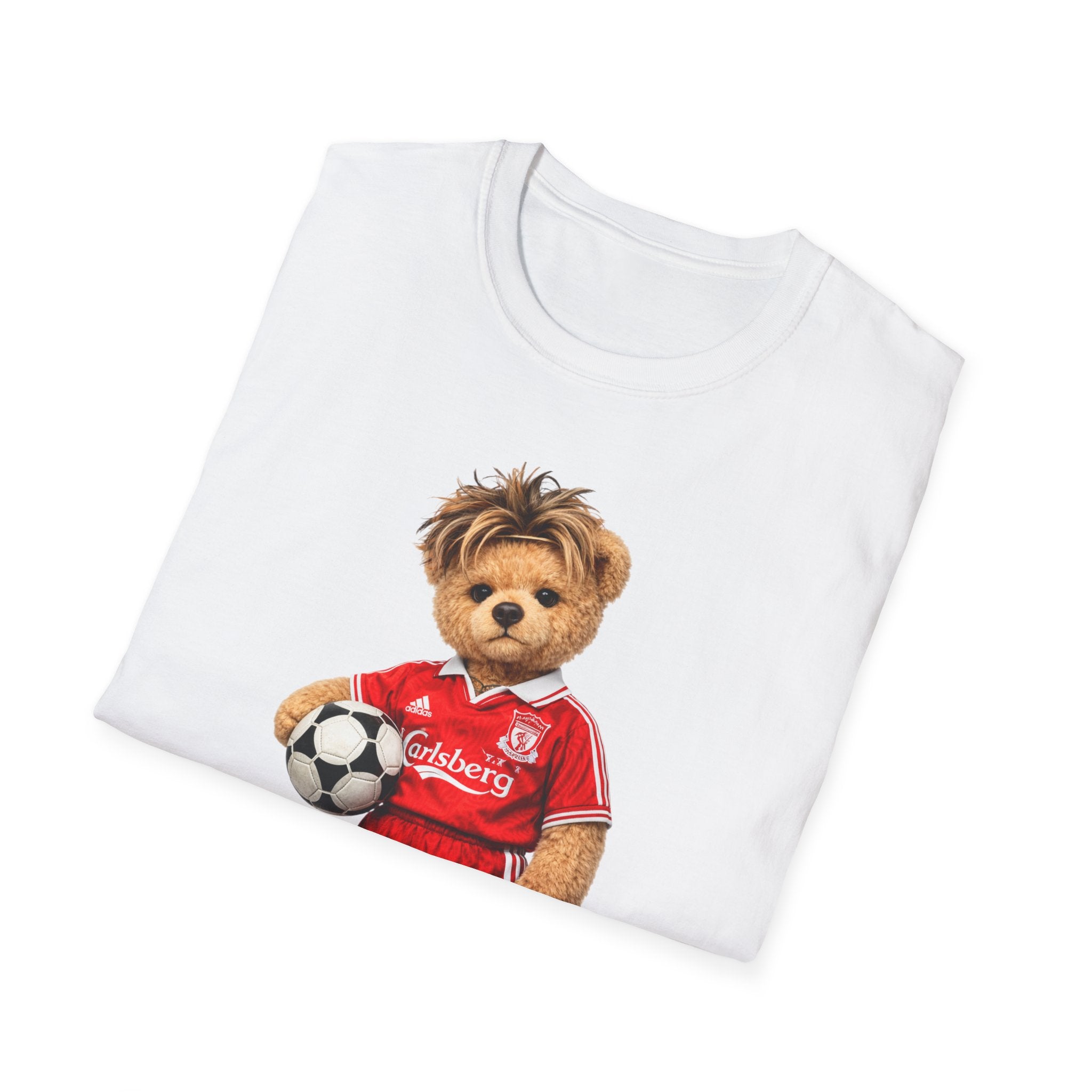 Anfield Icon Bear – 90s Liverpool Football Graphic Tee
